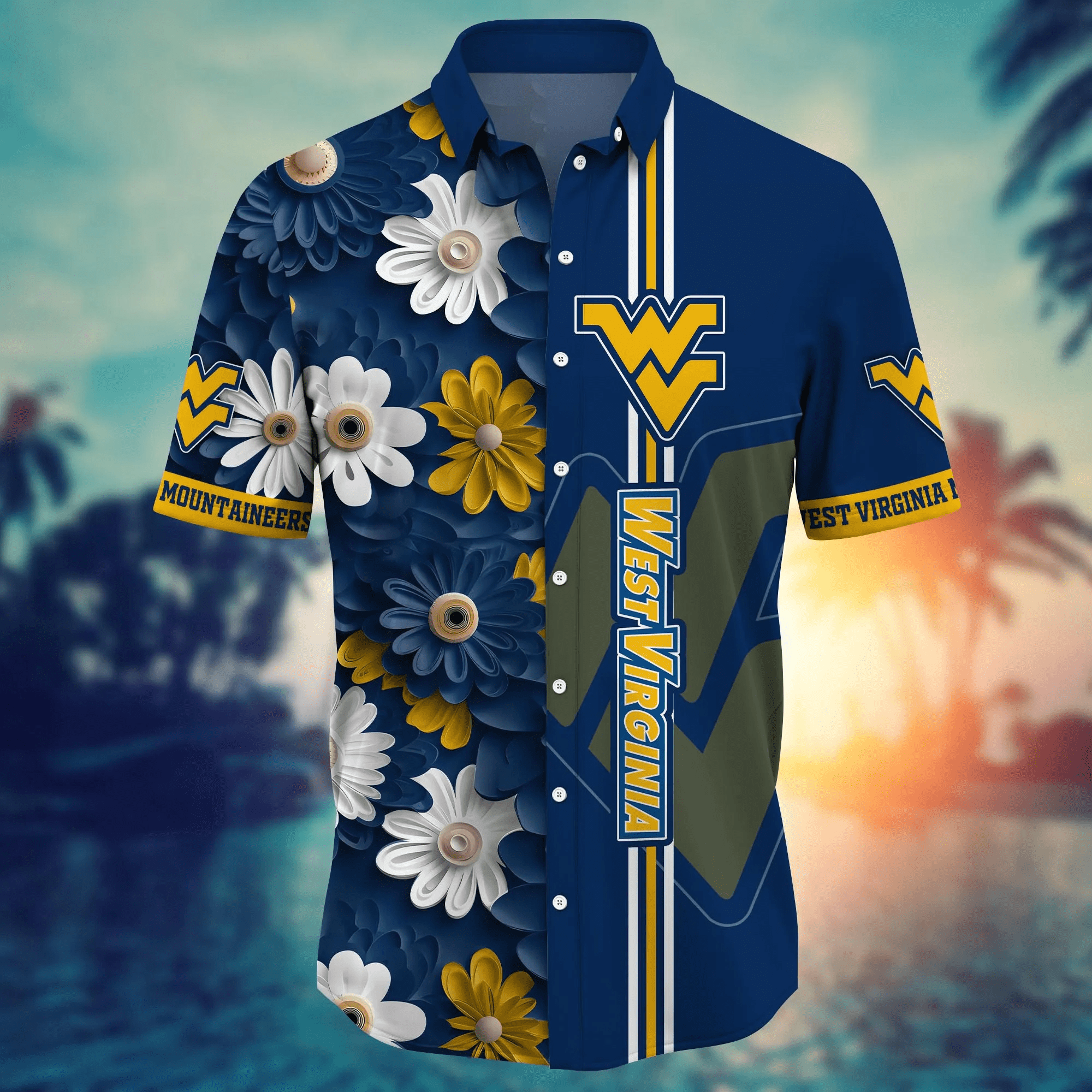 West Virginia Mountaineers NCAA Hawaiian Shirt Lush Greenery Aloha Shirt