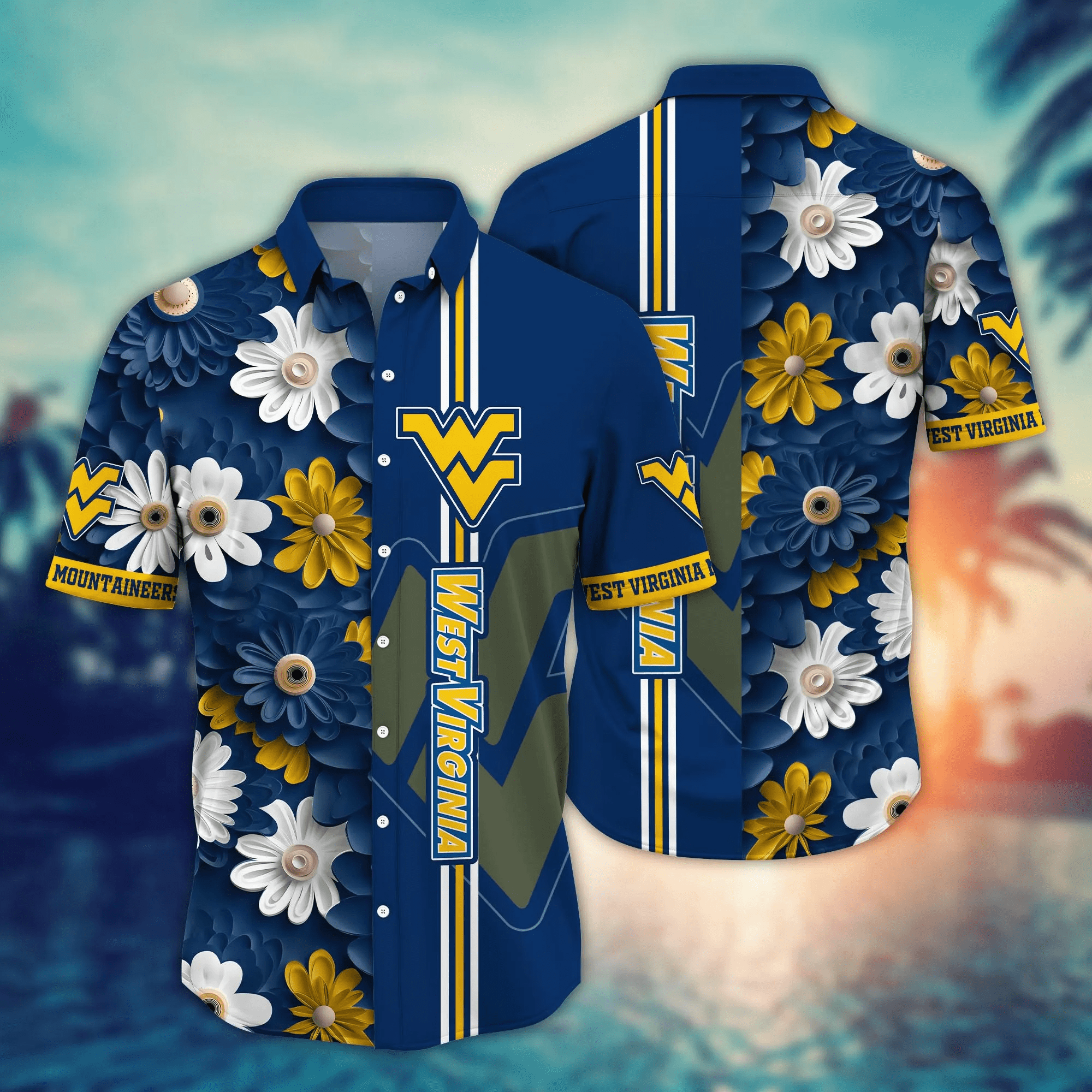 West Virginia Mountaineers NCAA Hawaiian Shirt Lush Greenery Aloha Shirt