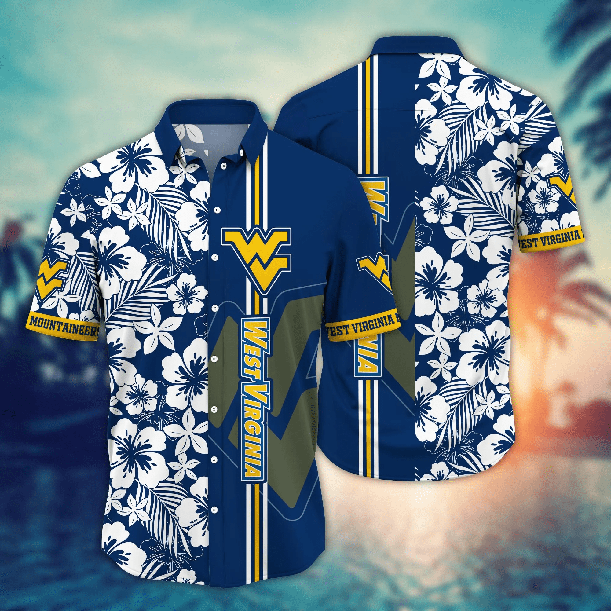 West Virginia Mountaineers NCAA Hawaiian Shirt Parasolstime Aloha Shirt