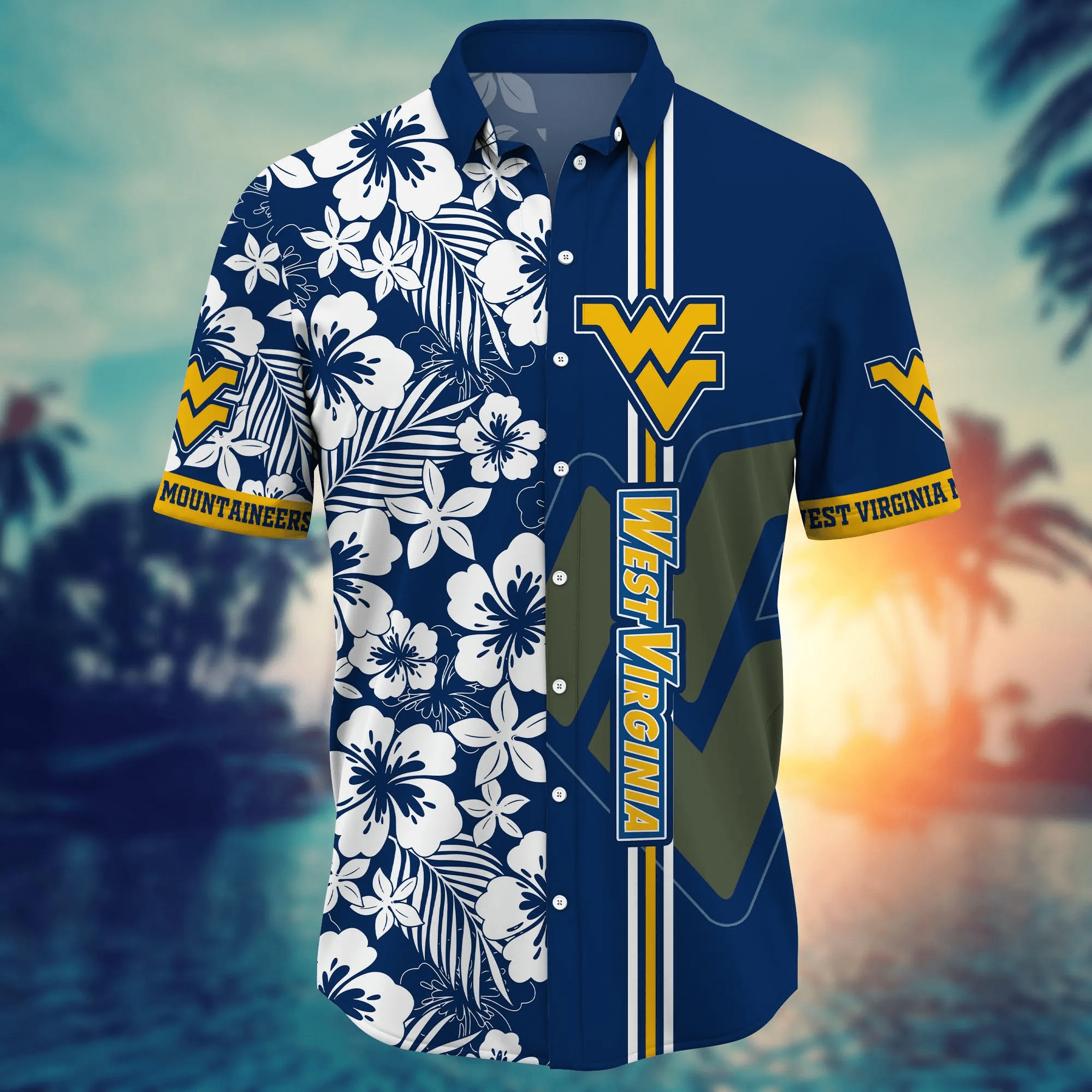 West Virginia Mountaineers NCAA Hawaiian Shirt Parasolstime Aloha Shirt