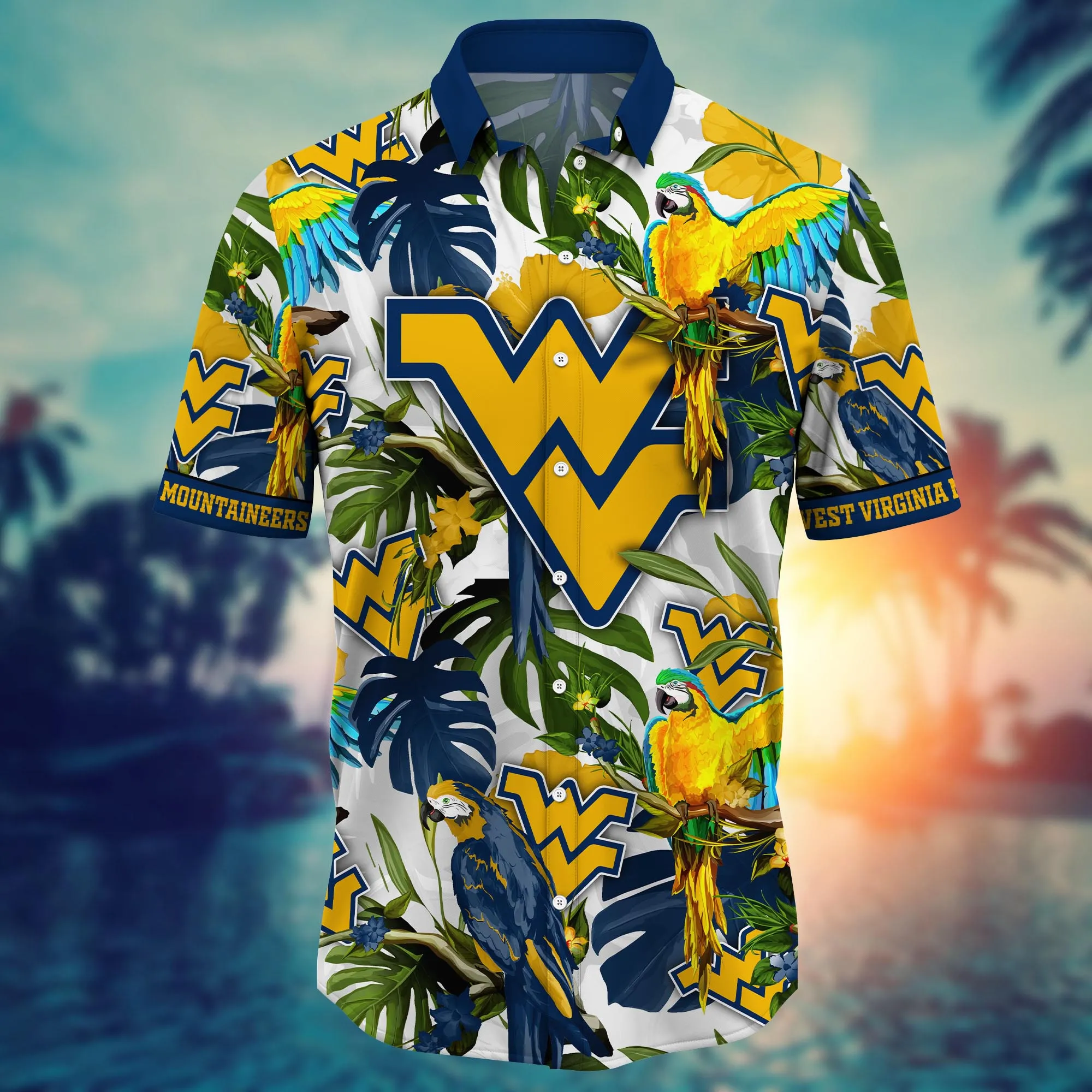 West Virginia Mountaineers NCAA Hawaiian Shirt Summer Fruitstime Aloha Shirt