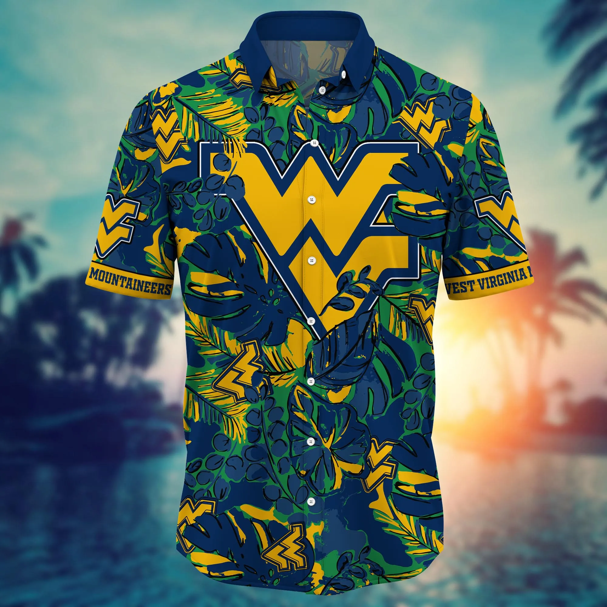 West Virginia Mountaineers NCAA Hawaiian Shirt Tropical Aloha Shirt