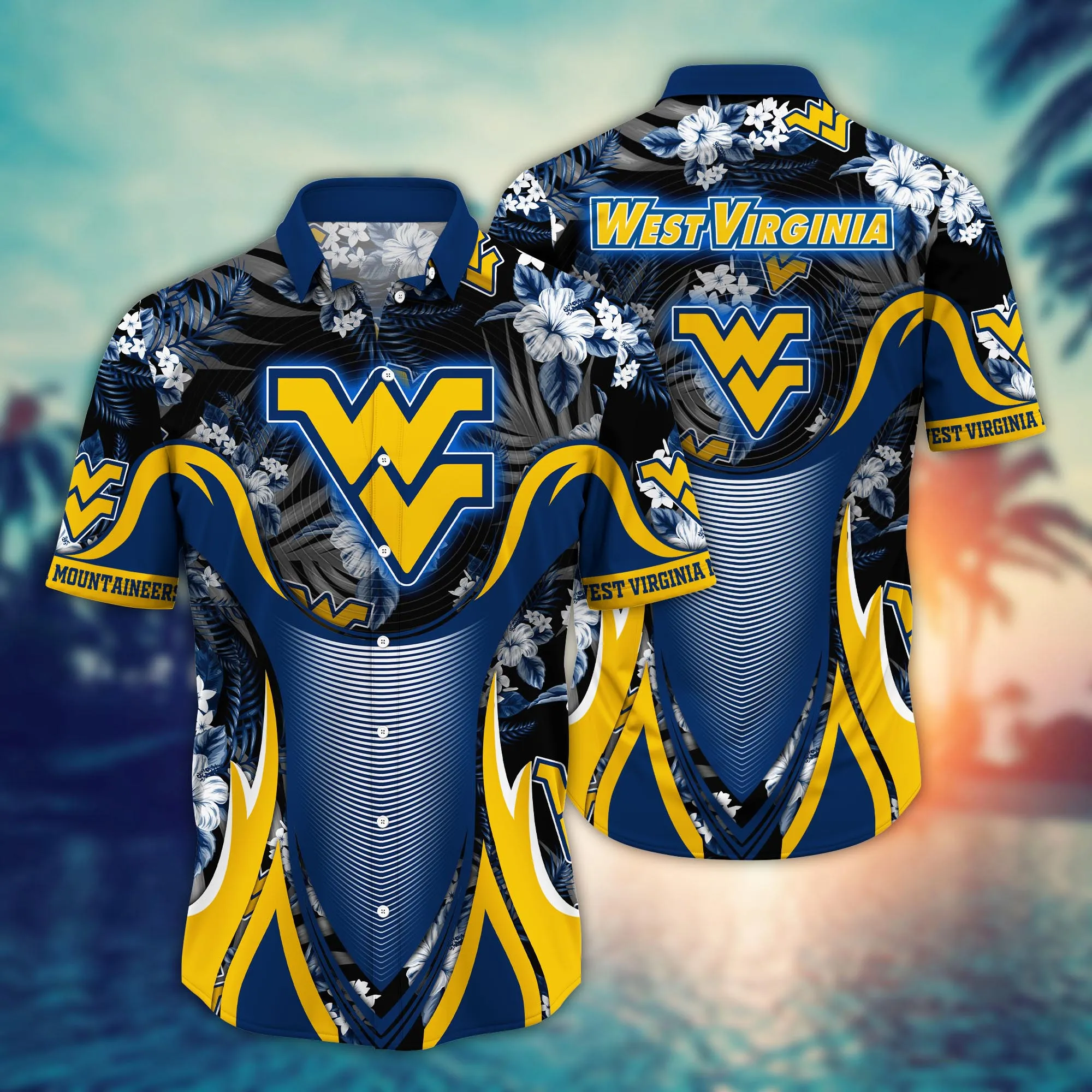 West Virginia Mountaineers NCAA Hawaiian Shirt Watermelons Aloha Shirt West Virginia Mountaineers NCAA Hawaiian Shirt Watermelons Aloha Shirt