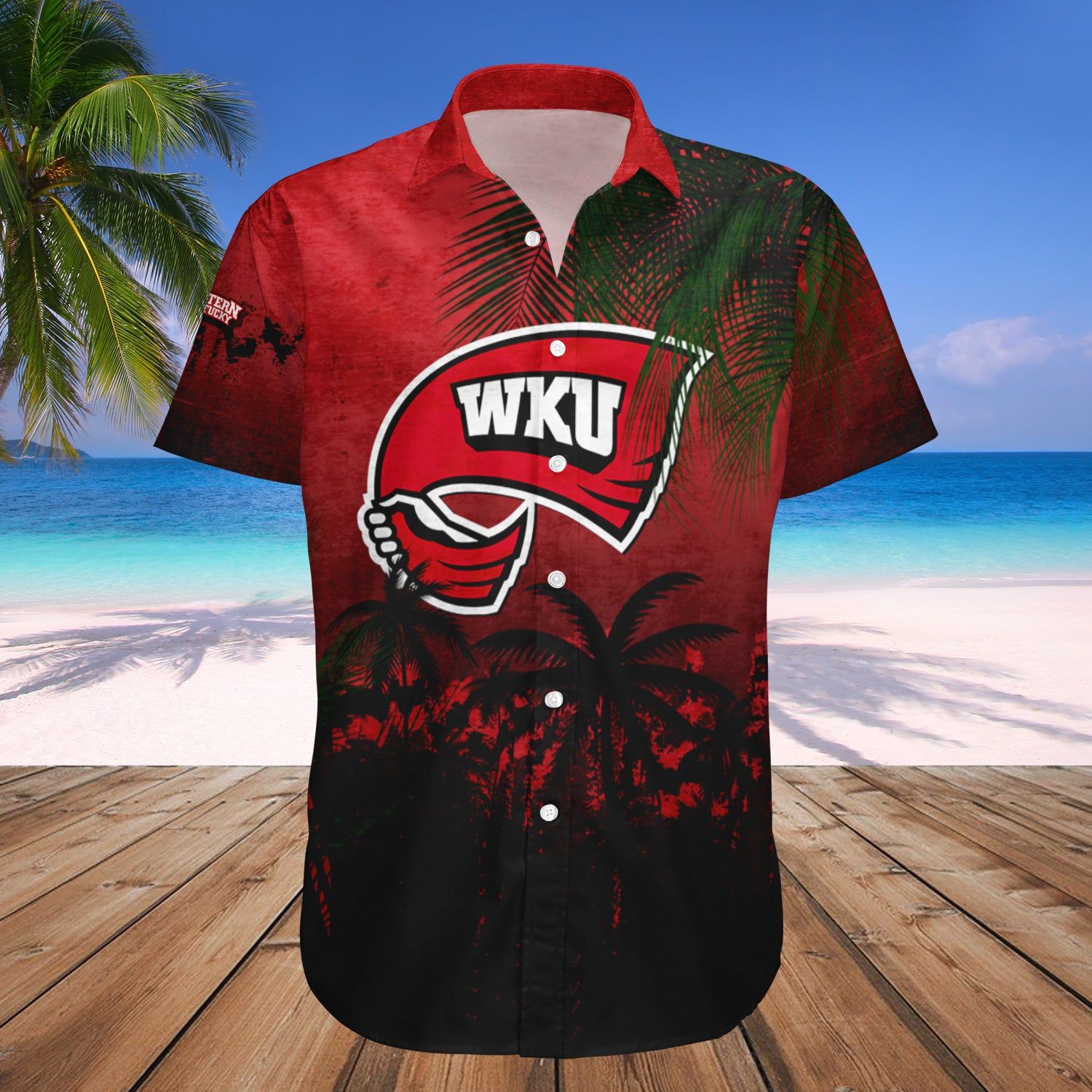 Western Kentucky Hilltoppers Hawaii Shirt Coconut Tree Tropical Grunge – NCAA
