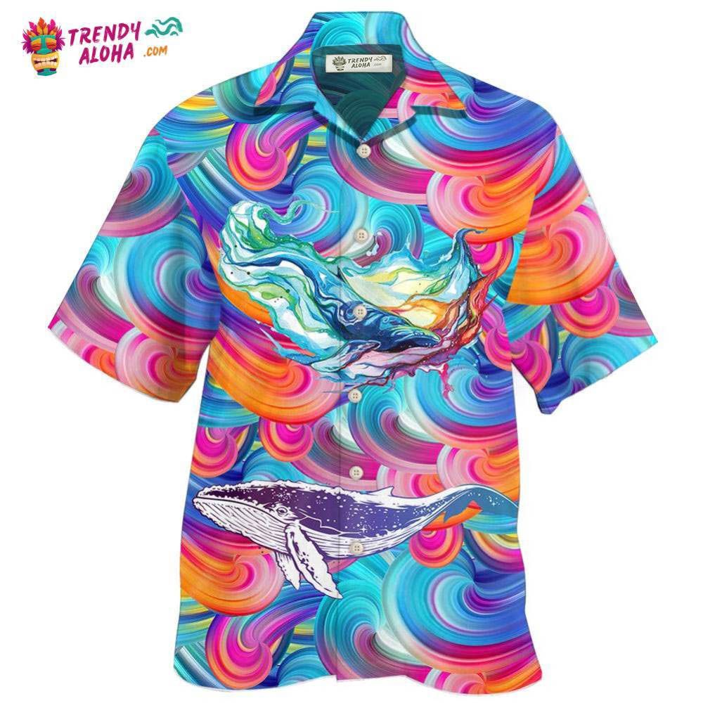 Whale Colorful Cool Hawaiian Shirt – Trendy Aloha