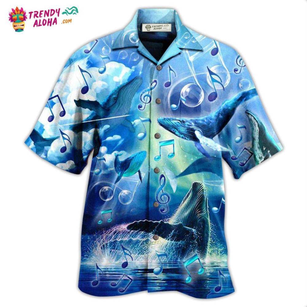 Whale Dancing In The Melody Of The Blue Sea Hawaiian Shirt – Trendy Aloha