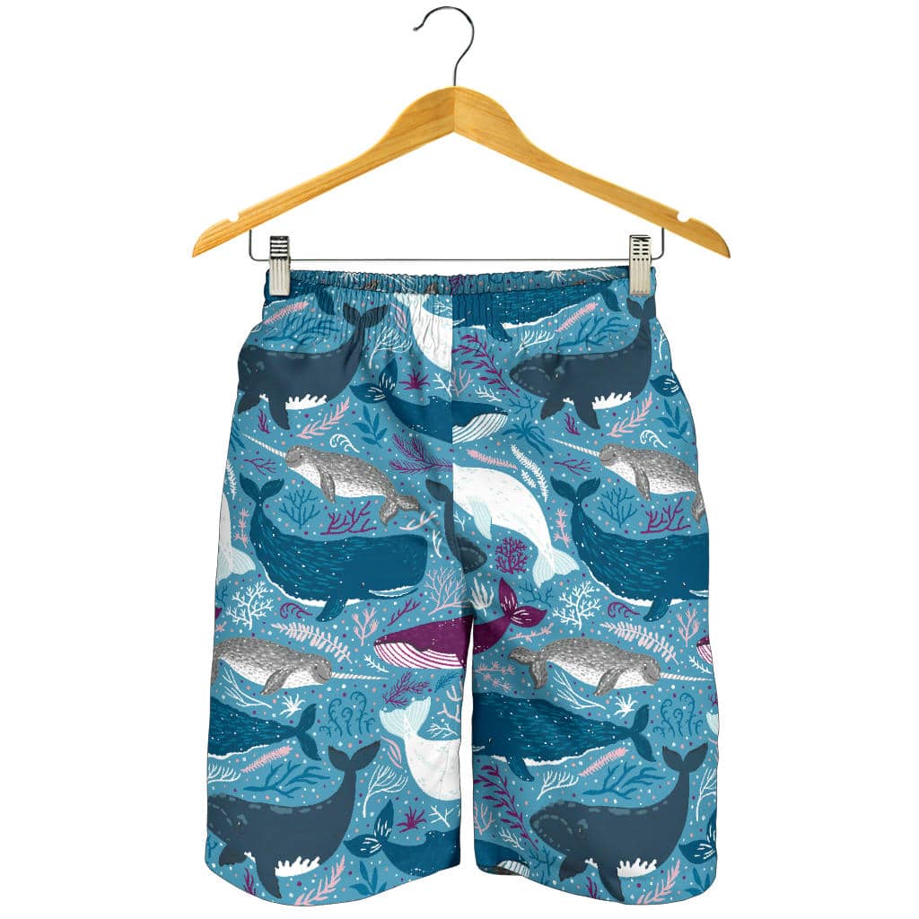 Whale Design Pattern For Men Women Kid Shorts