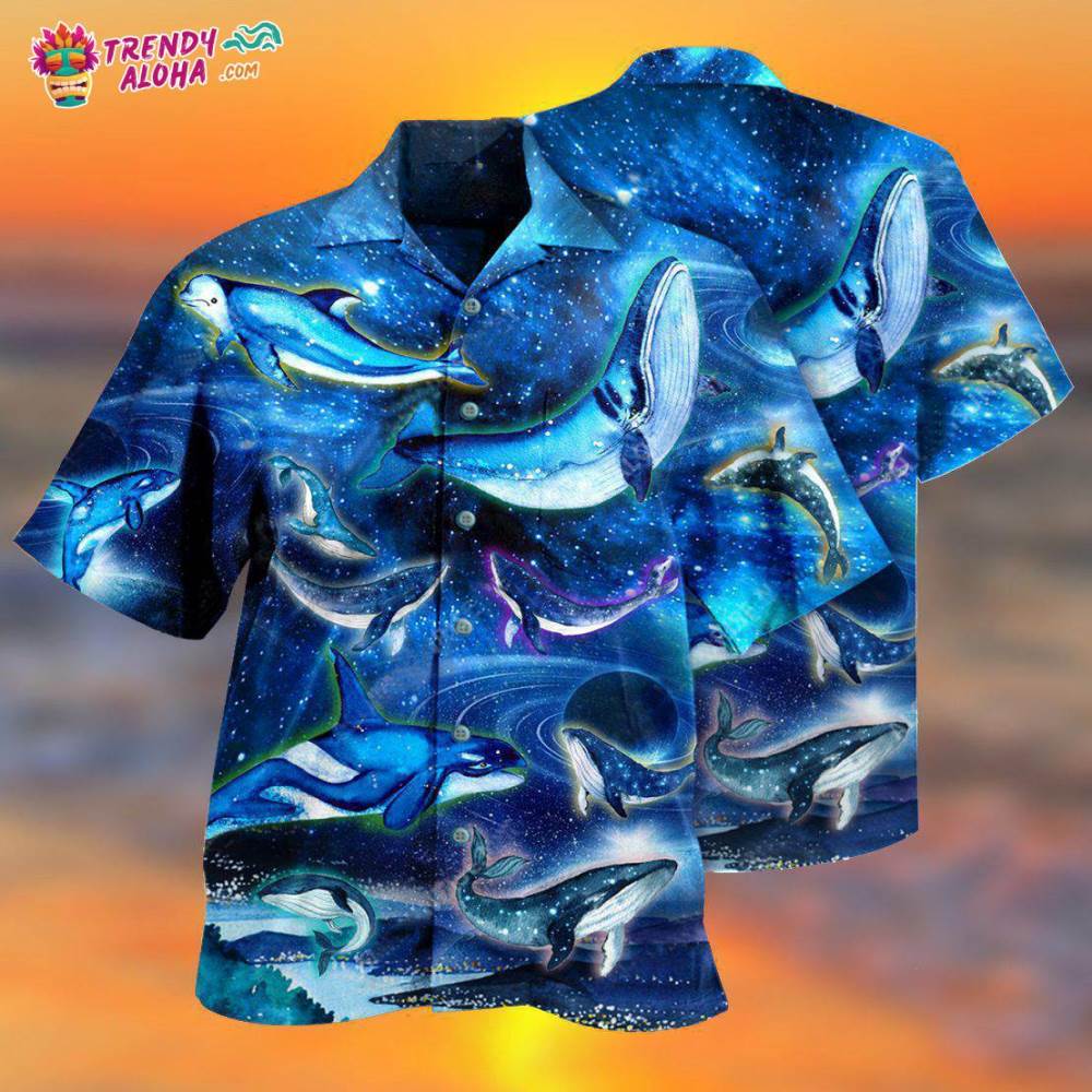 Whale In Fantasy Space Hawaiian Shirt – Trendy Aloha