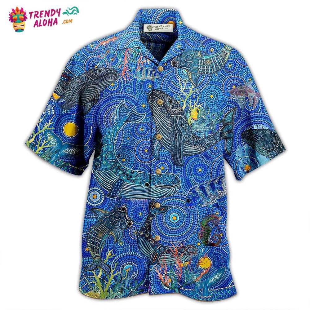 Whale Love Animals Hawaiian Shirt – Trendy Aloha