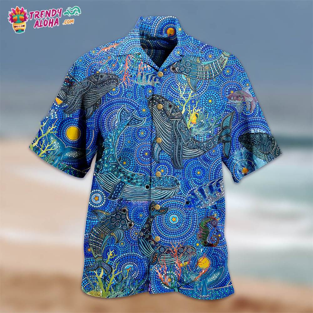Whale Love Animals Hawaiian Shirt – Trendy Aloha