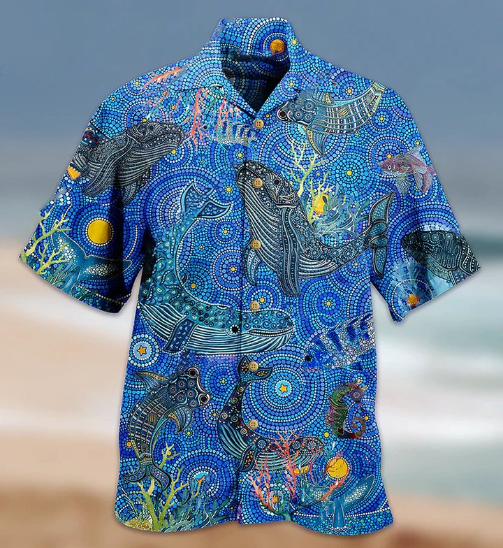 Whale Love Animals Trendy Hawaiian Shirt 3D Summer Gifts Whale Love Animals Trendy Hawaiian Shirt 3D Summer Gifts