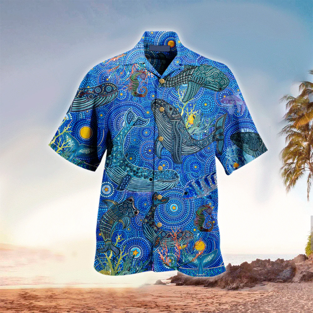 Whale Lovers Ideal Hawaiian Shirt for Summer Gifts