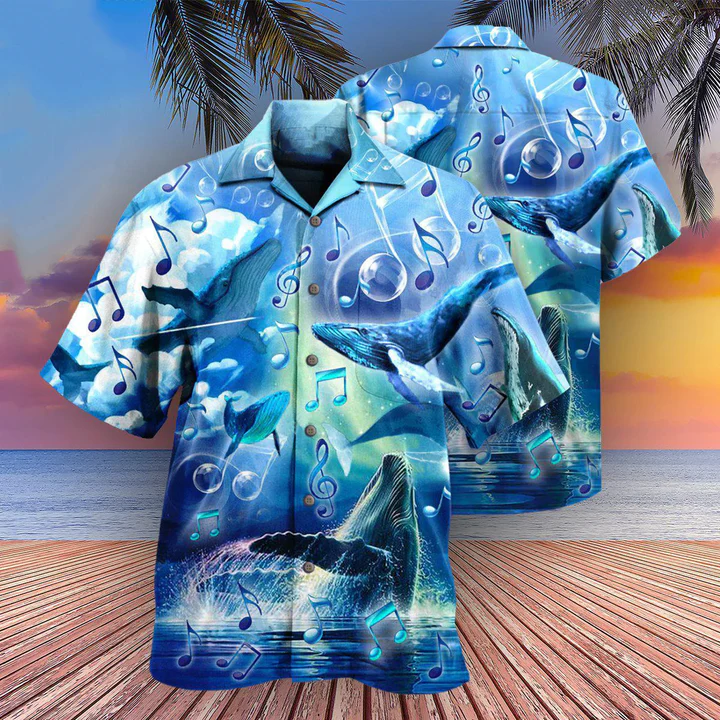 Whales Dancing In The Melody Of The Blue Sea Edition Trendy Hawaiian Shirt 3D Summer Gifts Whales Dancing In The Melody Of The Blue Sea Edition Trendy Hawaiian Shirt 3D Summer Gifts