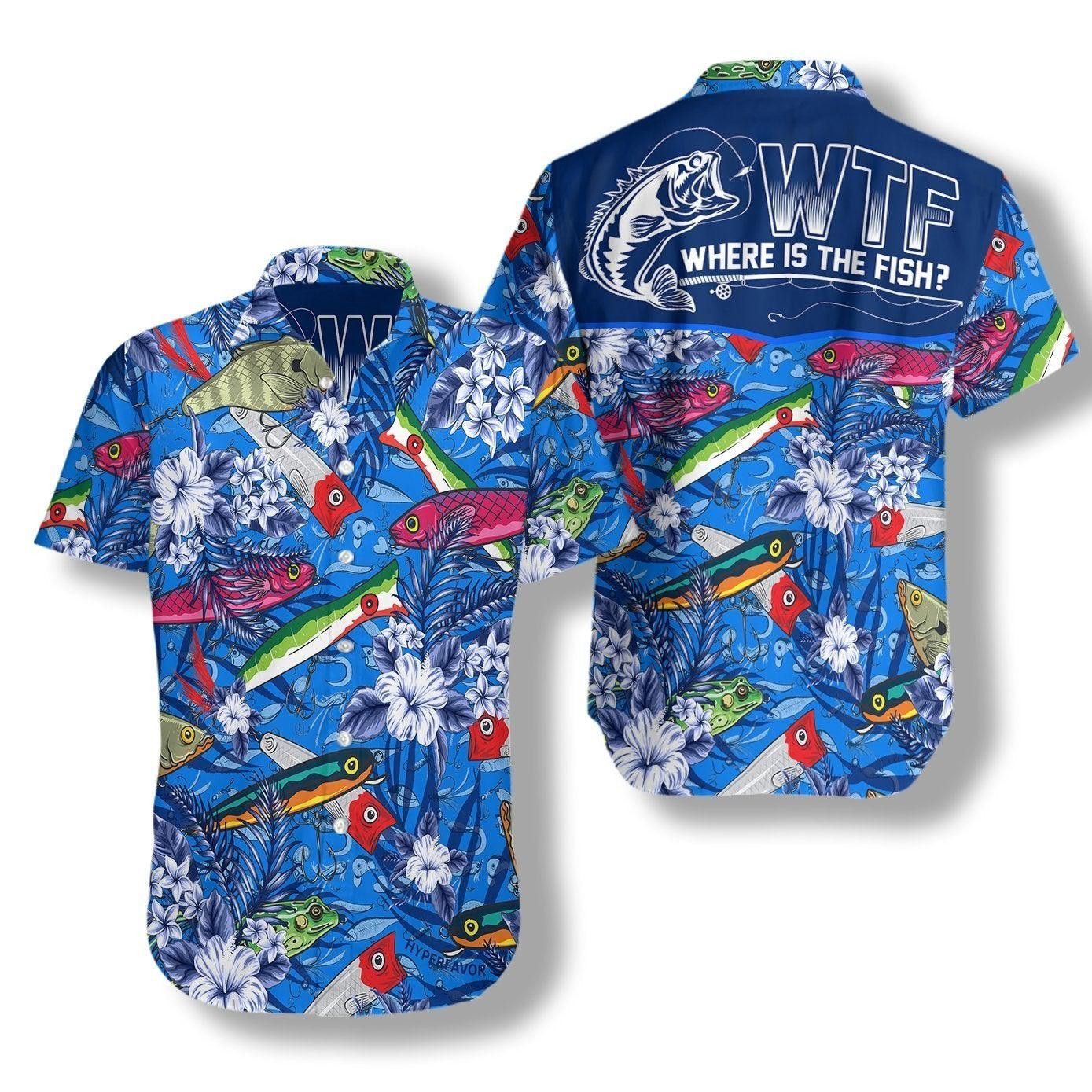 Where The Fish Fishing Trendy Hawaiian Shirt