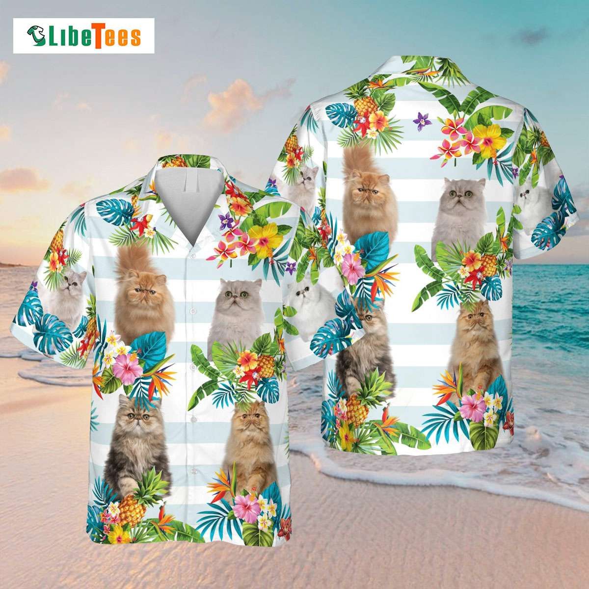 White And Yellow Persian Cats Trendy Hawaiian Shirt Perfect Gifts For Your Loved Ones