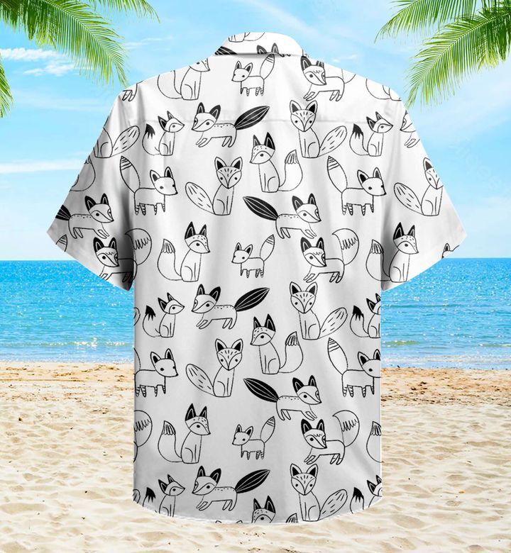 White Fox Trendy Hawaiian Shirt 3D, Fox Lover Trendy Hawaiian Shirt For Summer Gifts