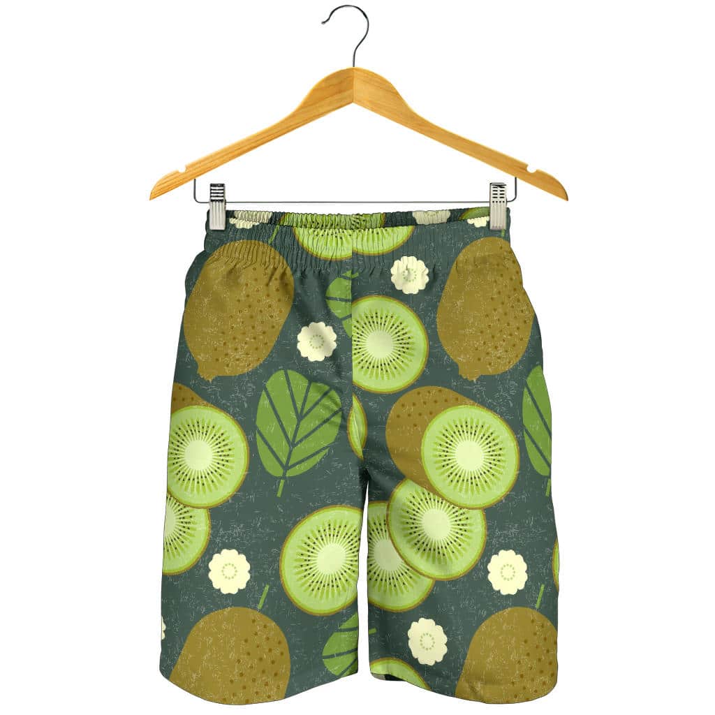 Whole Sliced Kiwi Leave And Flower For Men Women Kid Shorts