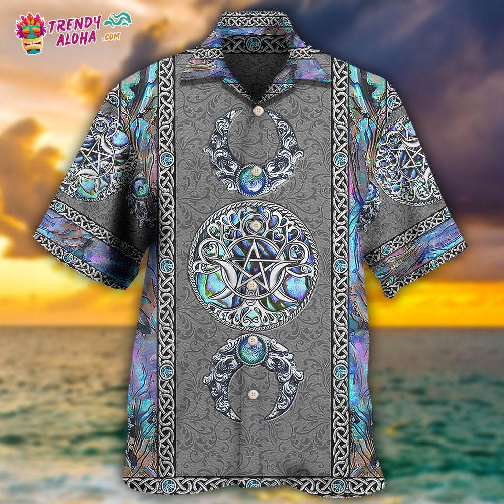 Wicca Mystery Spirit Triple Moon Witch Hawaiian Shirt – Trendy Aloha