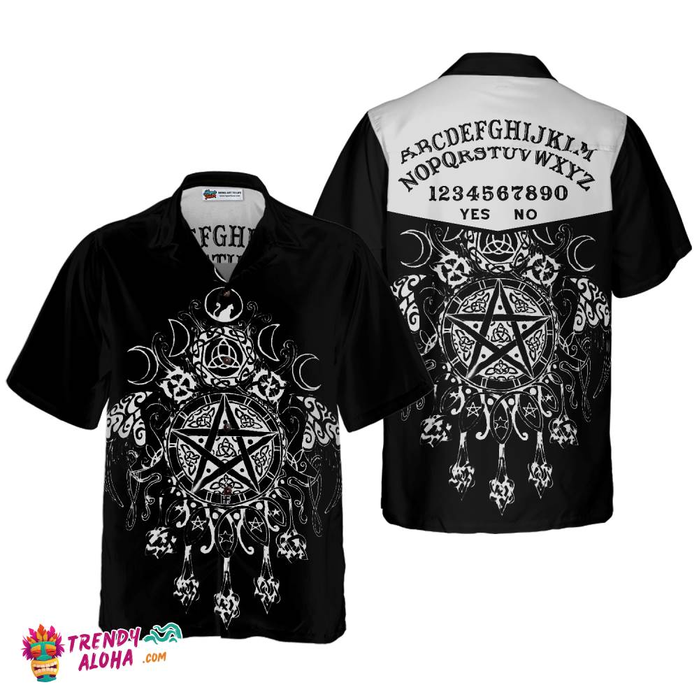 Wicca Pentagram Hawaiian Shirt Wicca Pentagram Hawaiian Shirt