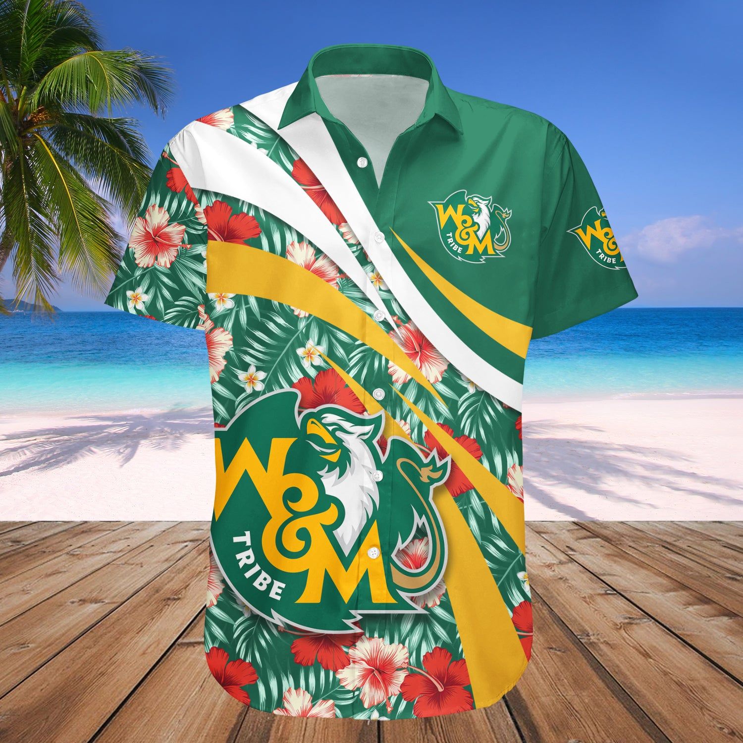 William And Mary Tribe Hawaii Shirt Hibiscus Sport Style – NCAA