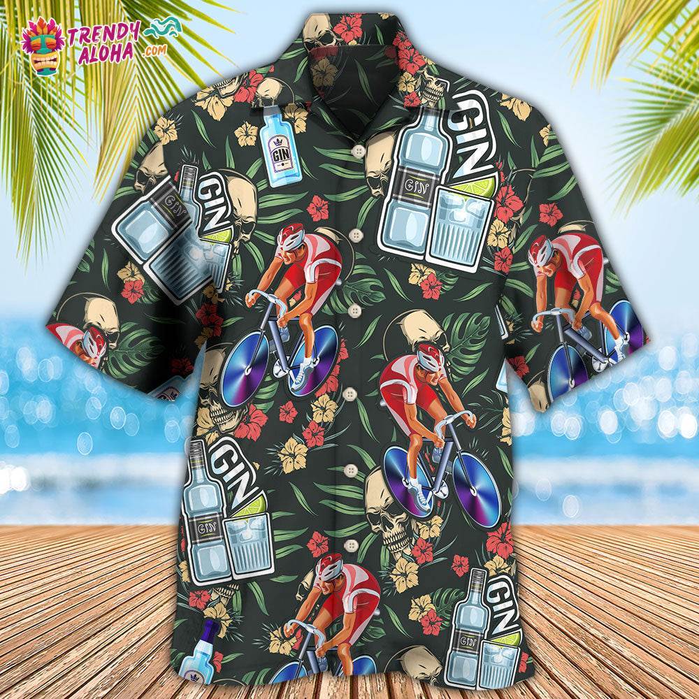 Wine Gin I Like Cycling And Gin Hawaiian Shirt – Trendy Aloha