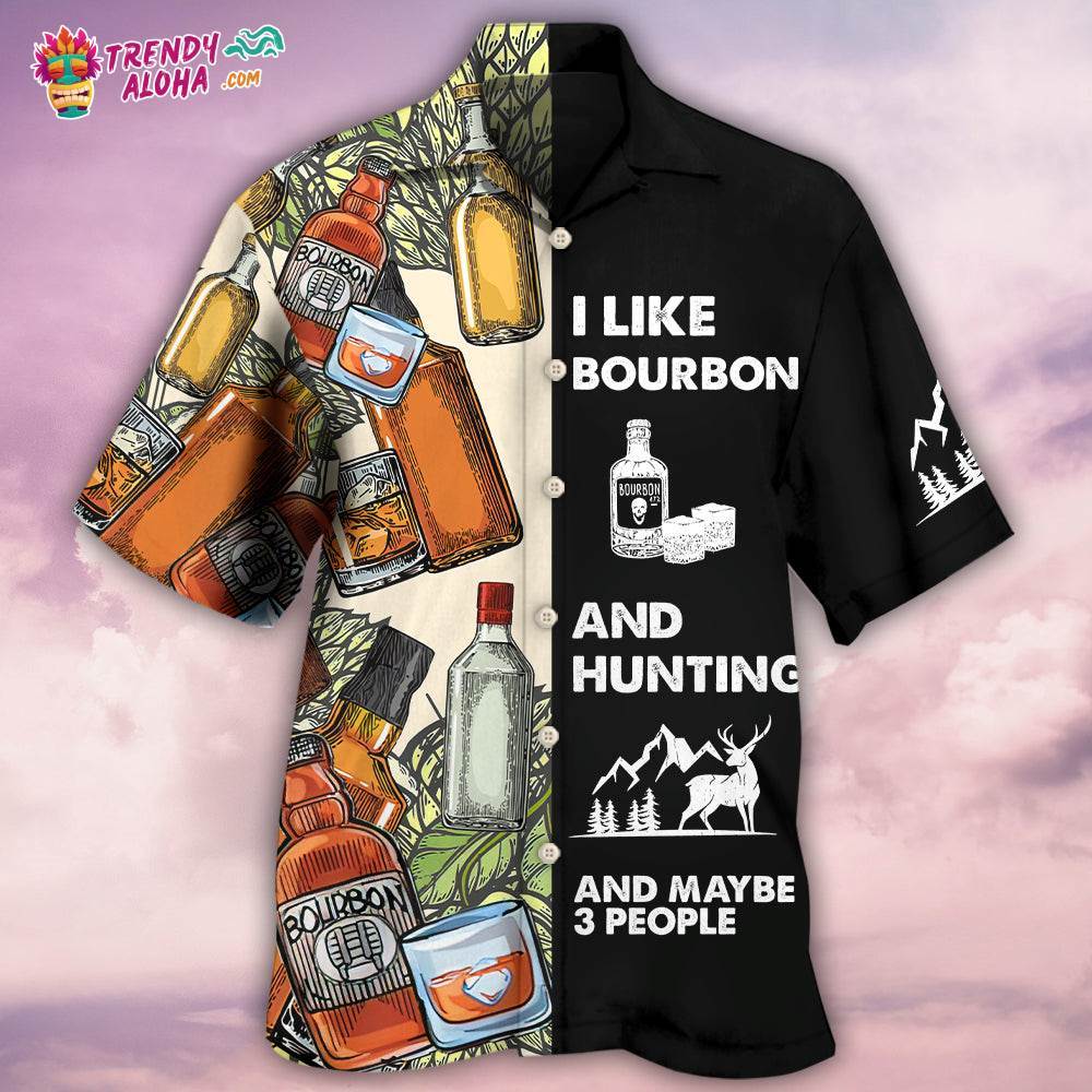 Wine Hunting I Like Bourbon Hawaiian Shirt – Trendy Aloha