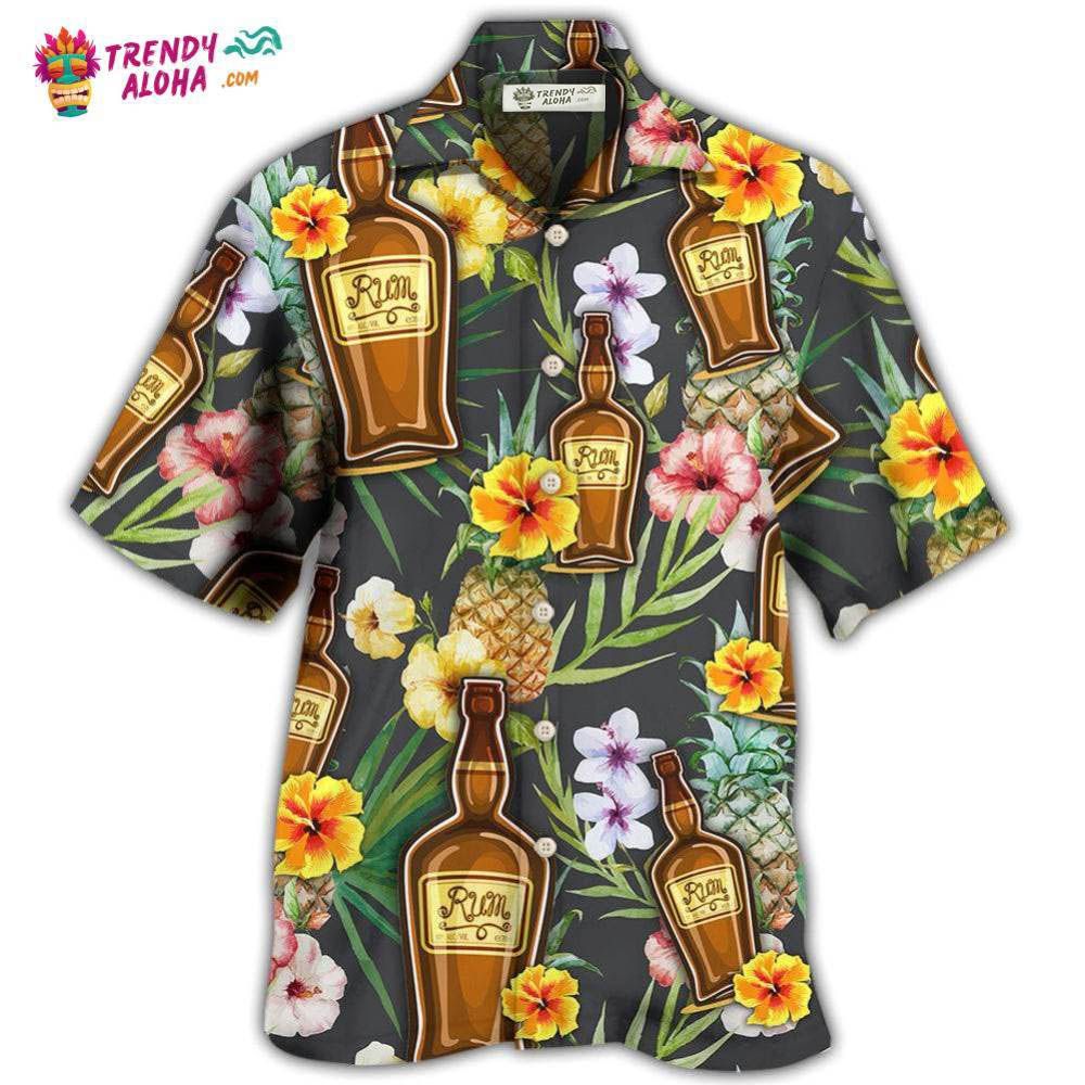 Wine Rum Drinking Tropical Art Hawaiian Shirt – Trendy Aloha Wine Rum Drinking Tropical Art Hawaiian Shirt – Trendy Aloha