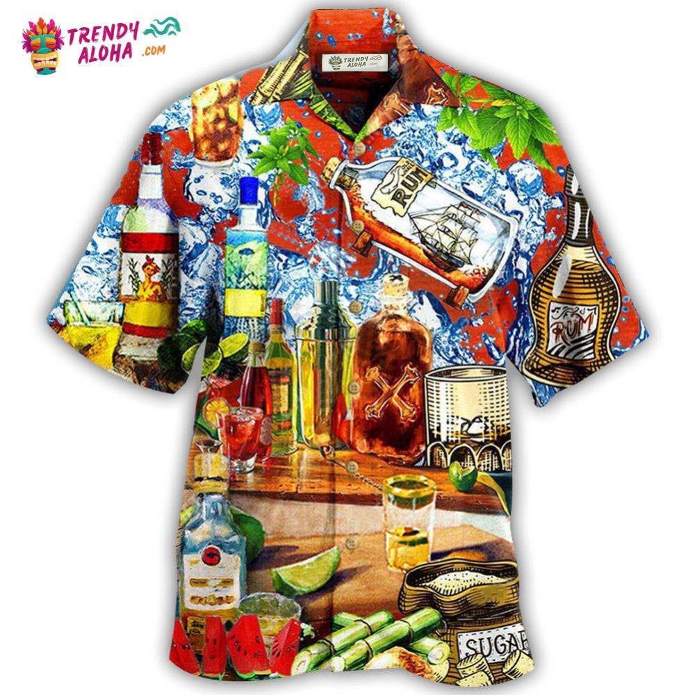 Wine Strong Like Rum Better With Rum Hawaiian Shirt – Trendy Aloha