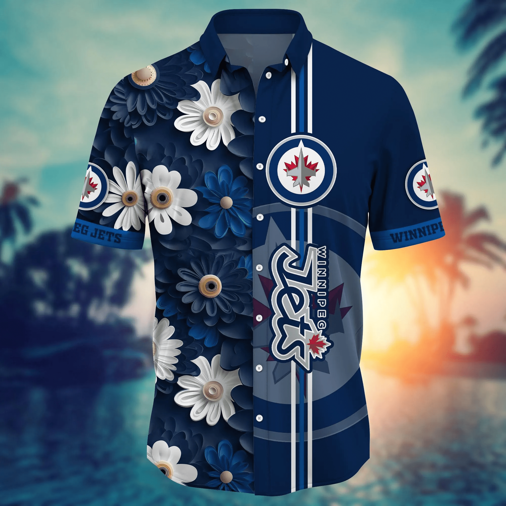 Winnipeg Jets NHL Hawaiian Shirt Barbecues Aloha Shirt