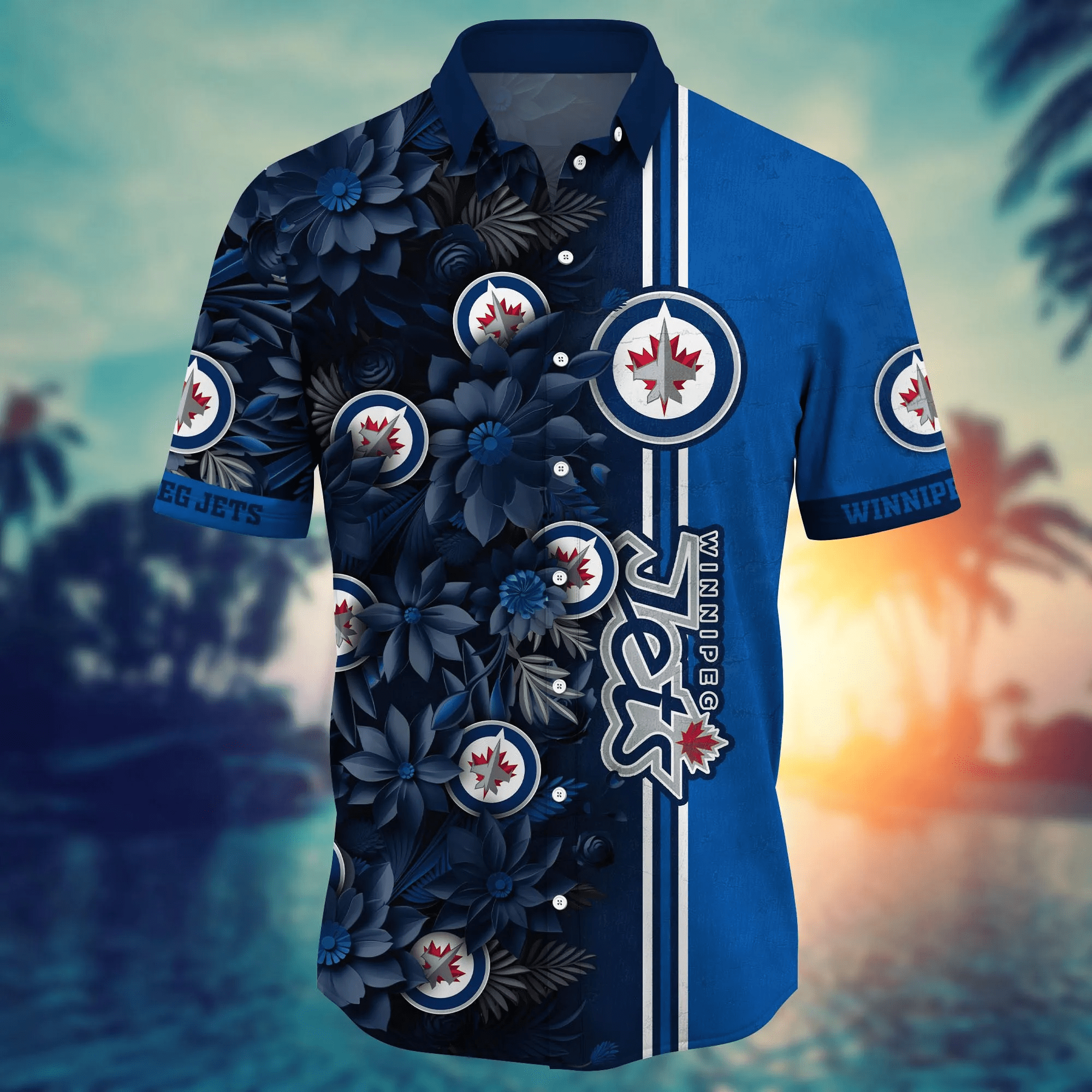 Winnipeg Jets NHL Hawaiian Shirt Custom Beach Balls Aloha Shirt