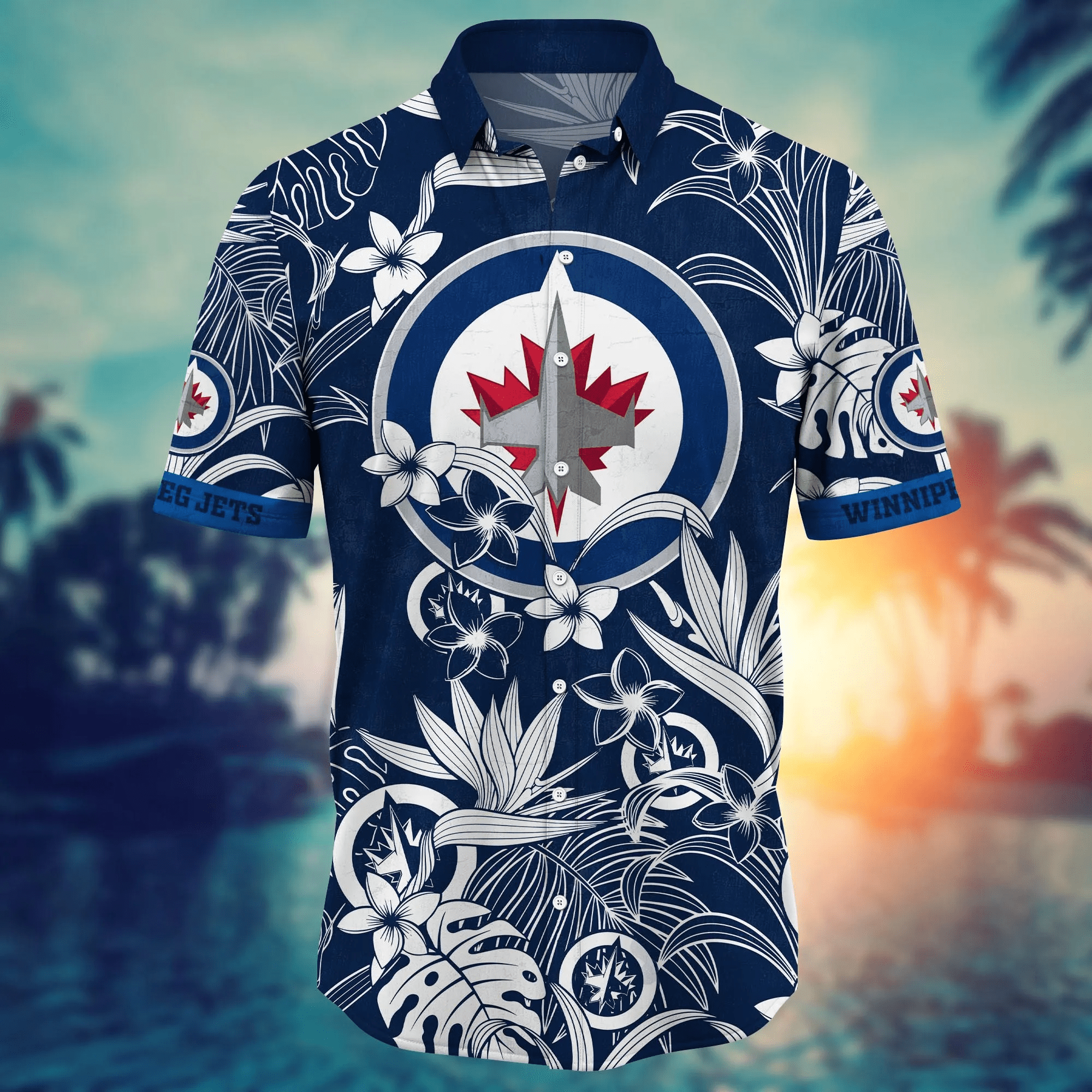 Winnipeg Jets NHL Hawaiian Shirt Getaways Aloha Shirt