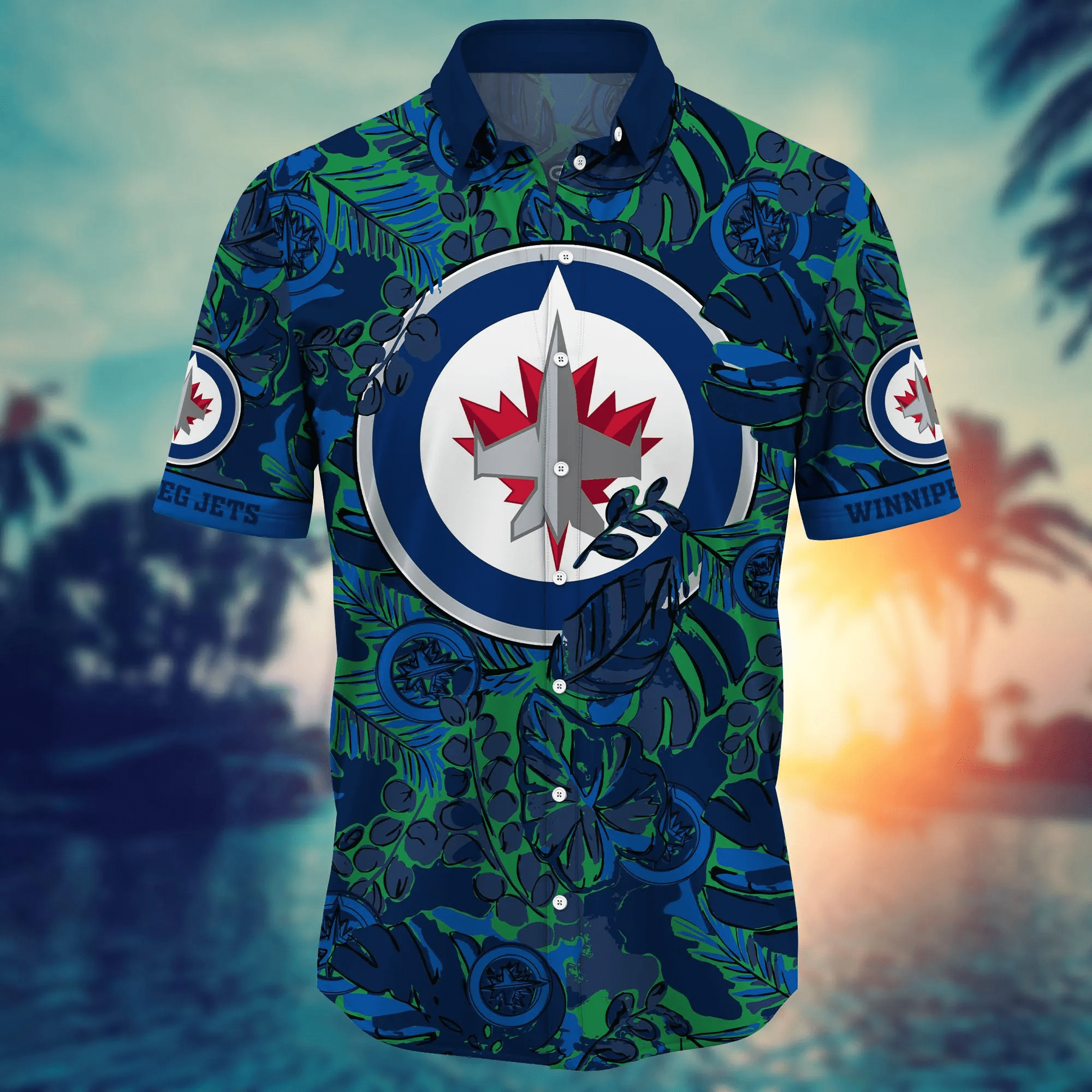 Winnipeg Jets NHL Hawaiian Shirt Pool Parties Aloha Shirt