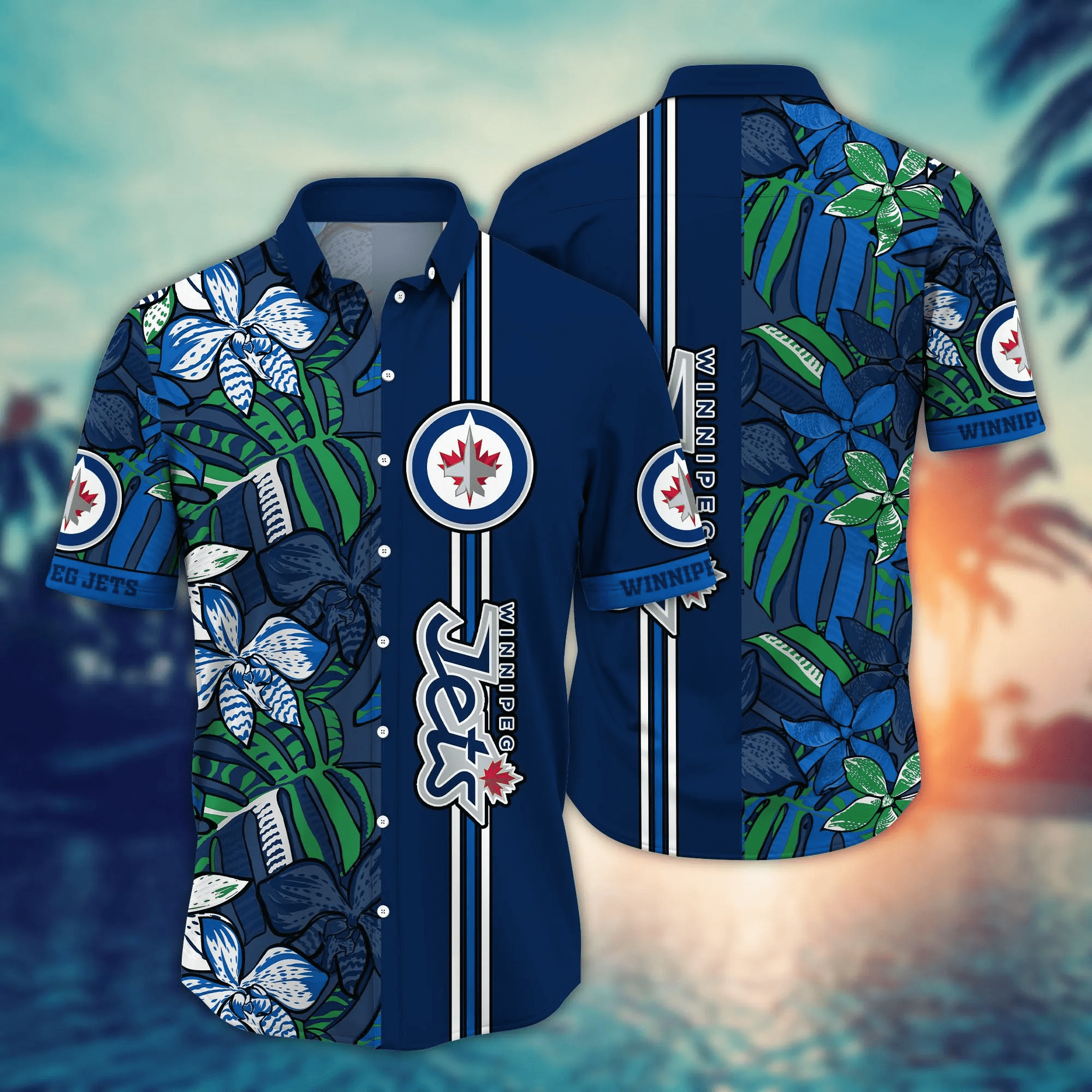 Winnipeg Jets NHL Hawaiian Shirt Recreation Aloha Shirt