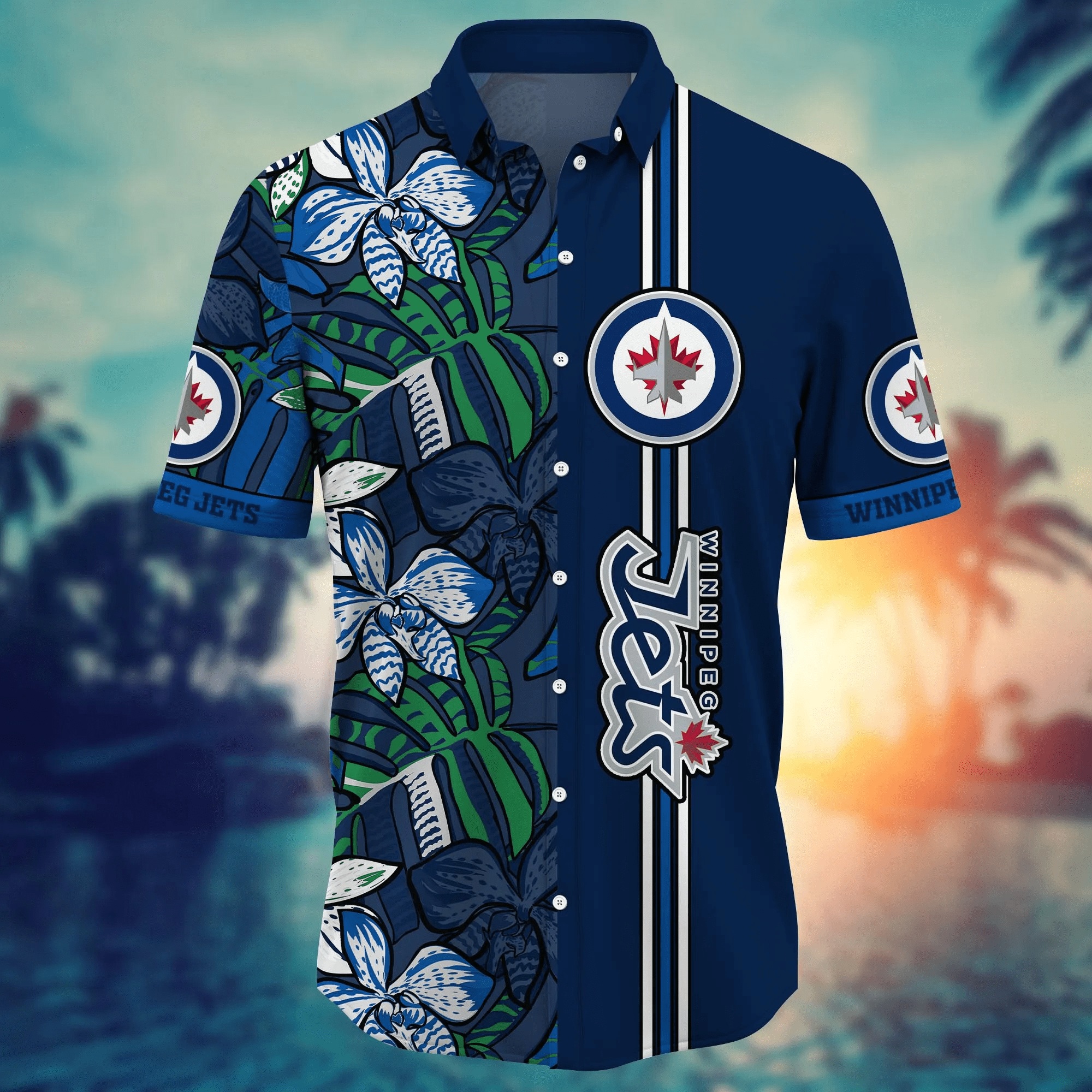 Winnipeg Jets NHL Hawaiian Shirt Recreation Aloha Shirt