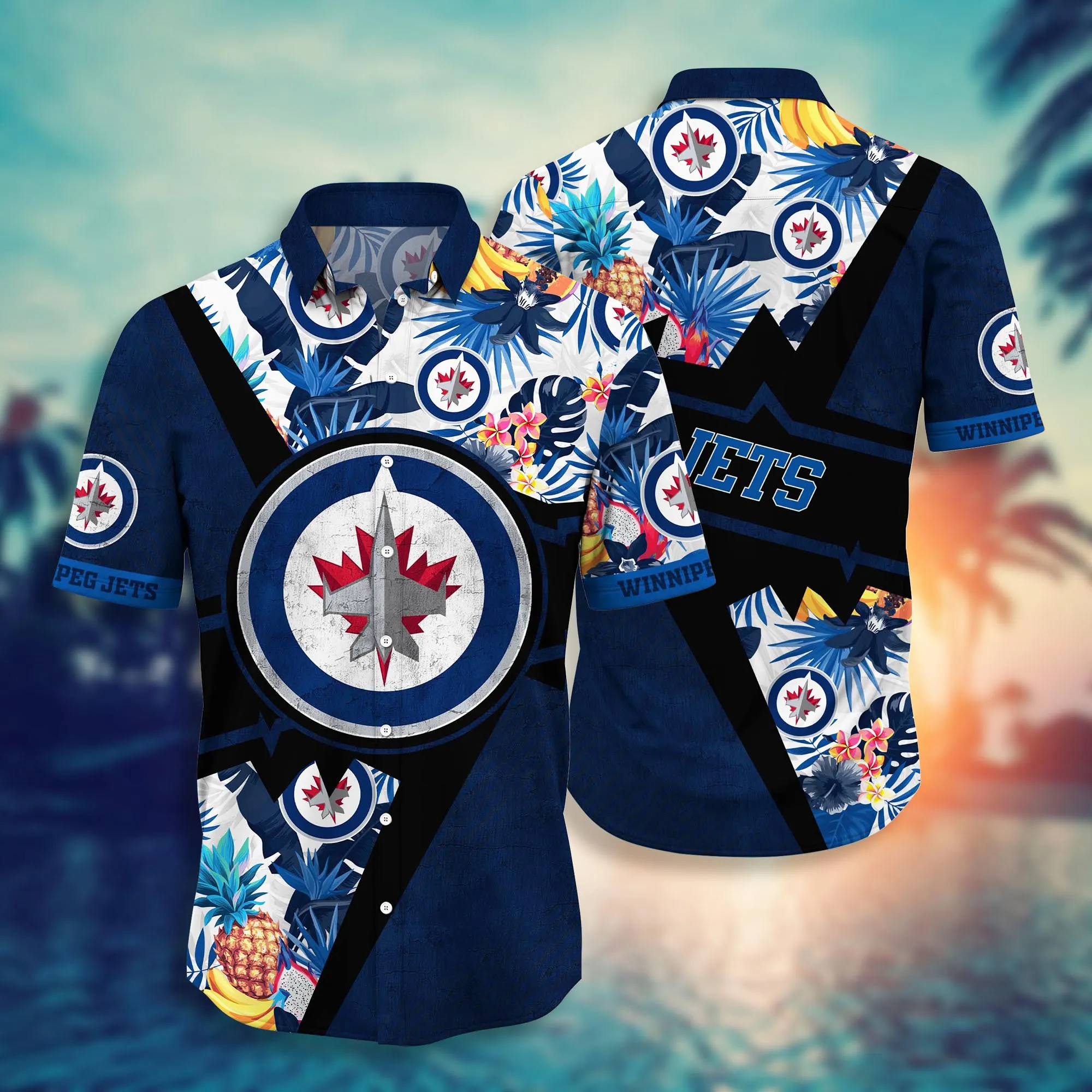 Winnipeg Jets NHL Hawaiian Shirt Sunshine Aloha Shirt