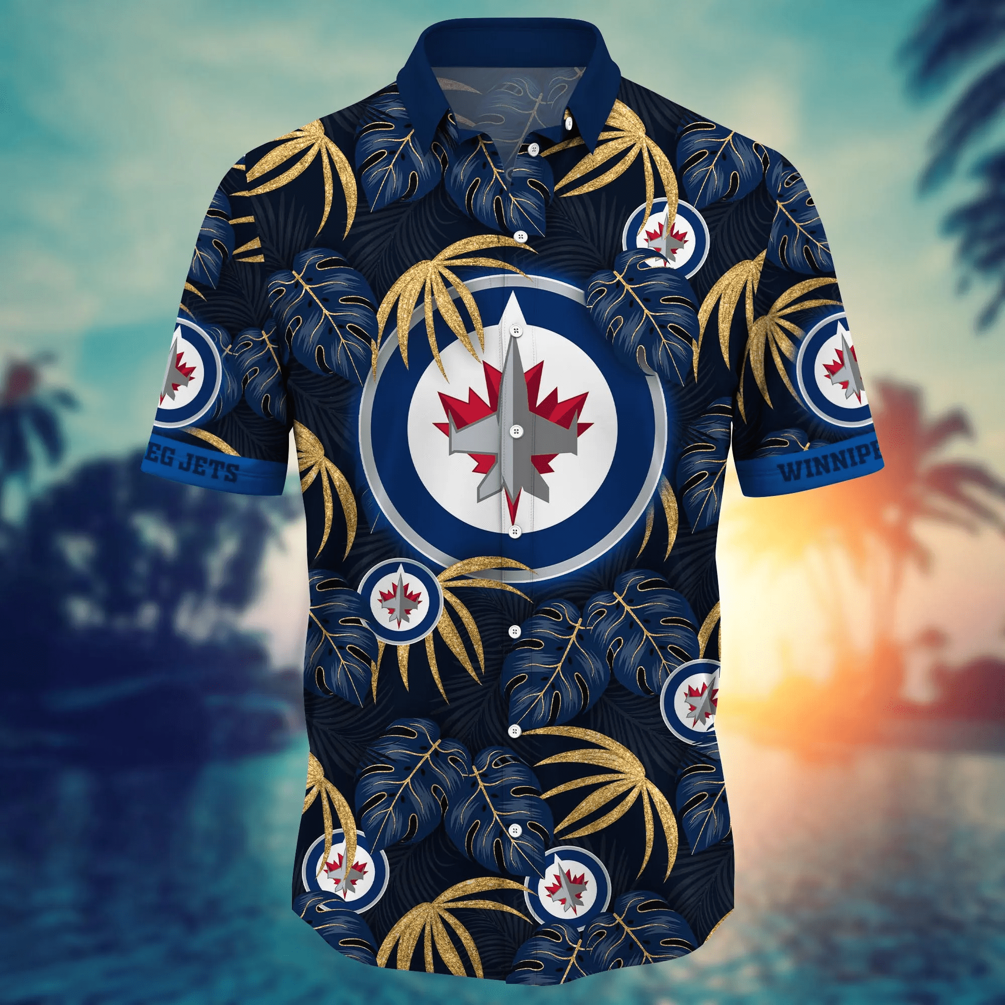 Winnipeg Jets NHL Hawaiian Shirt Travel Aloha Shirt