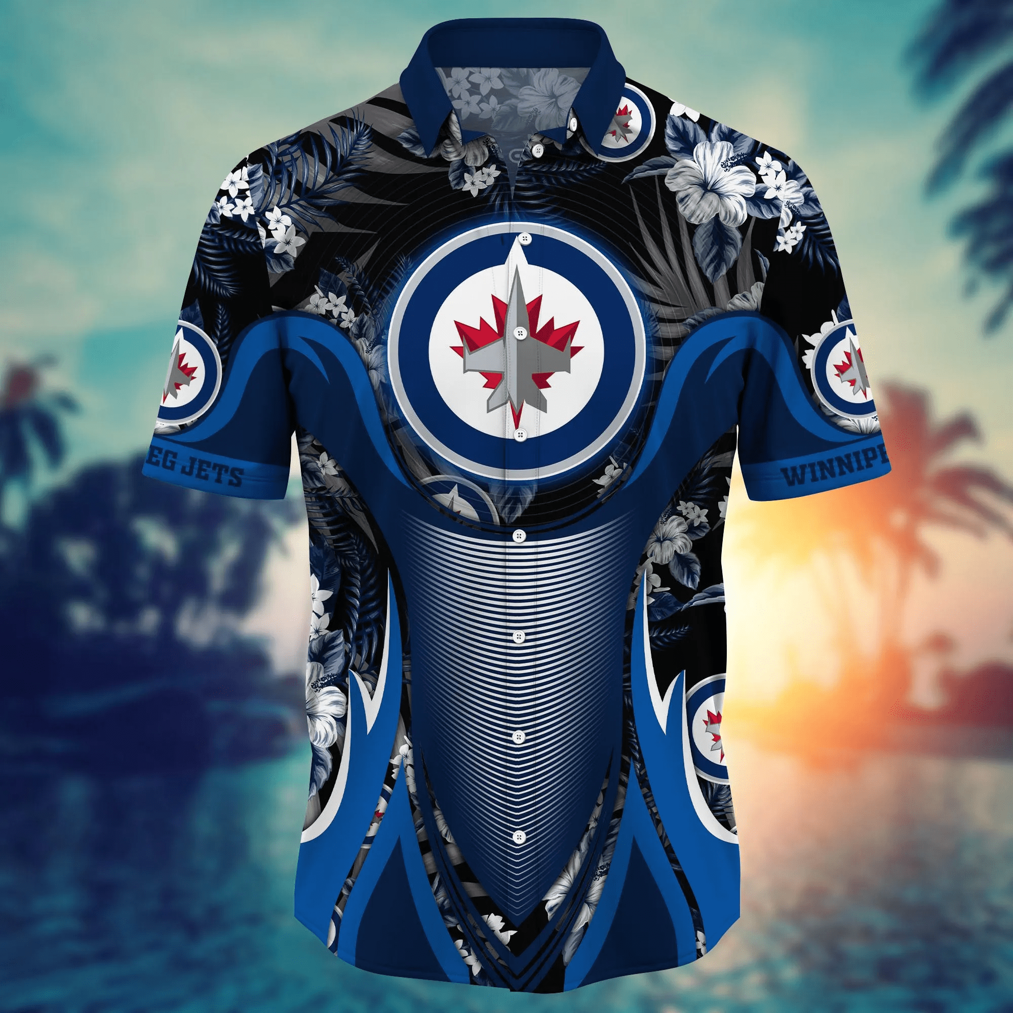 Winnipeg Jets NHL Hawaiian Shirt Vacation Time Aloha Shirt