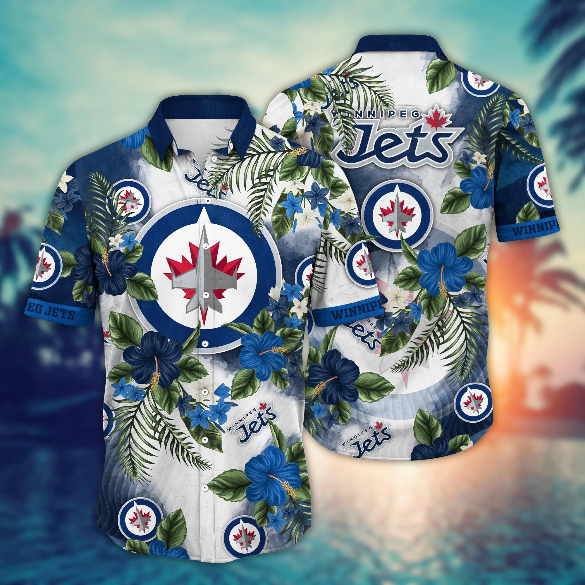 Winnipeg Jets NHL Hawaiian Shirt Vacationtime Aloha Shirt