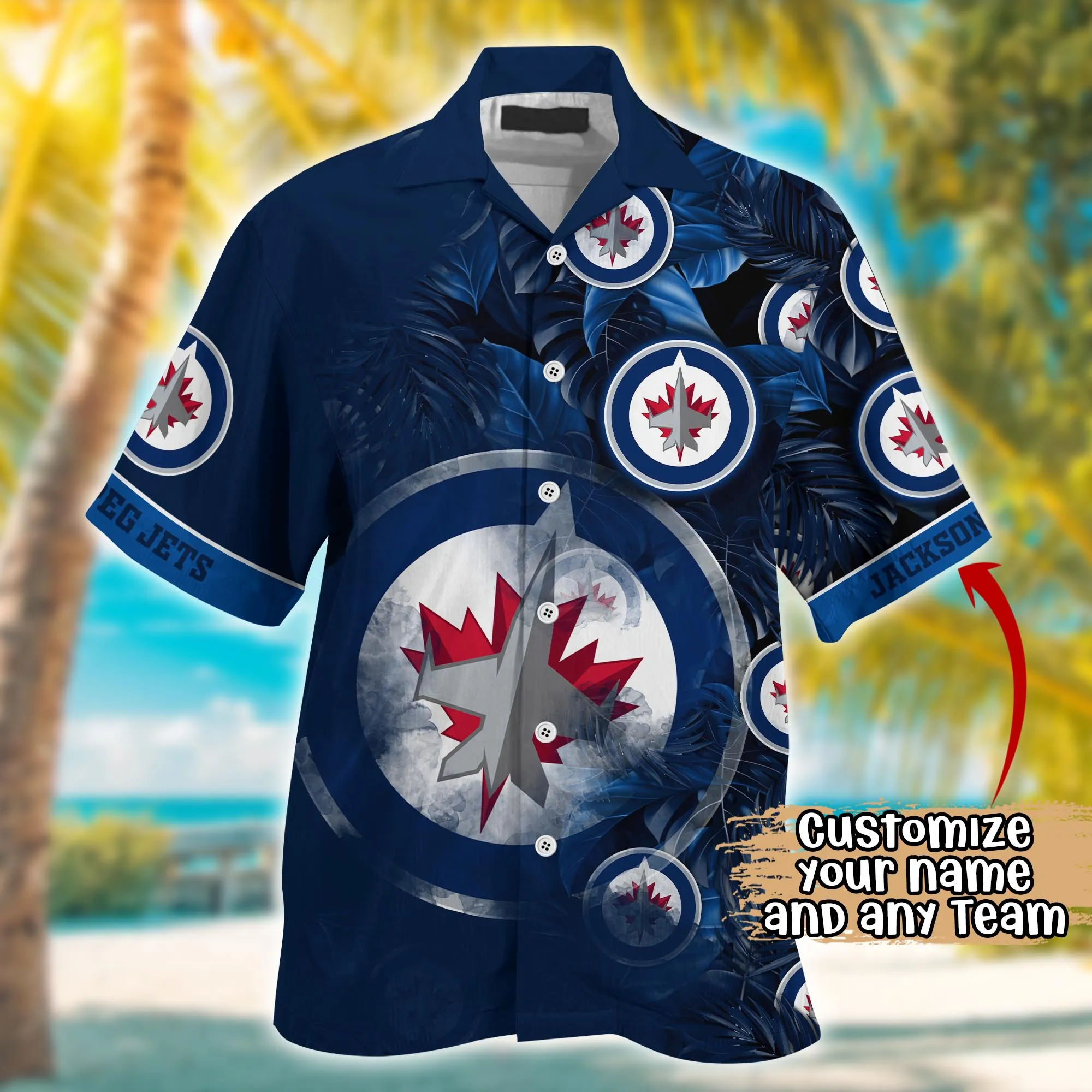 Winnipeg Jets NHL Summer Hawaii Shirt And Tshirt Custom Aloha Shirt