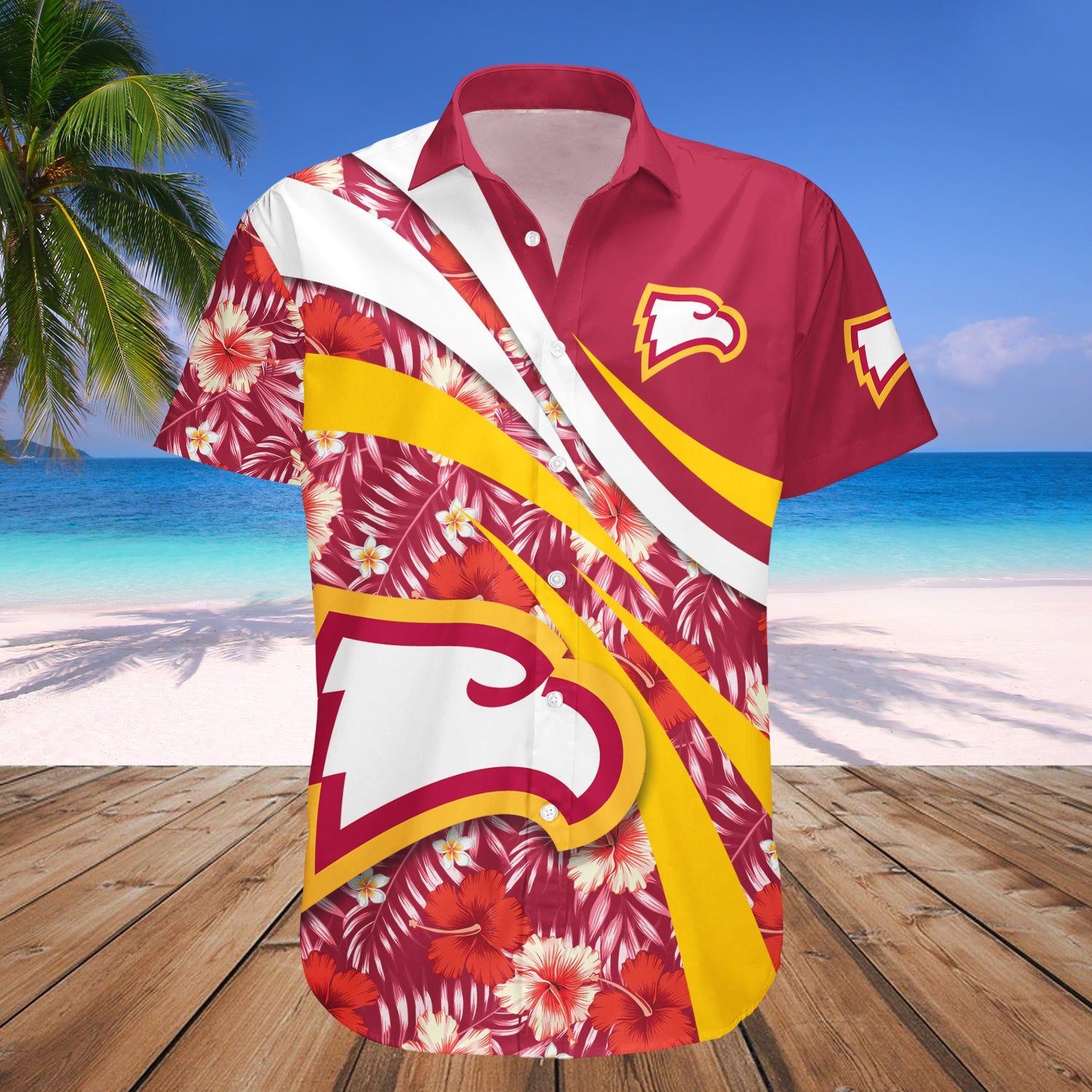 Winthrop Eagles Hawaii Shirt Set Hibiscus Sport Style – NCAA
