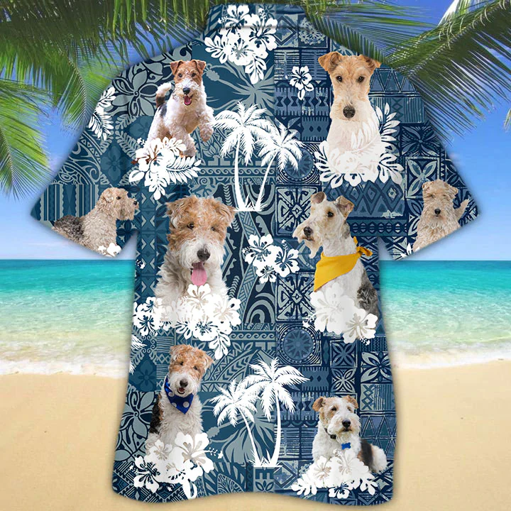 Wire Fox Terrier Trendy Hawaiian Shirt