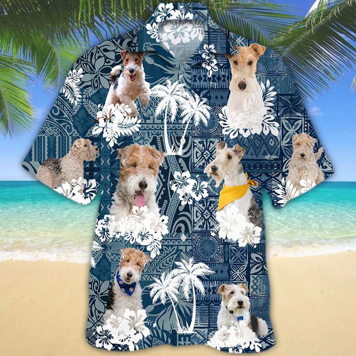 Wire Fox Terrier Trendy Hawaiian Shirt