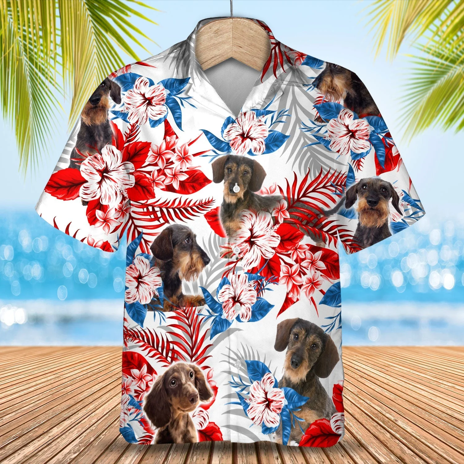 Wirehair Dachshund Summer Hawaiian Shirt Ideal for All Genders