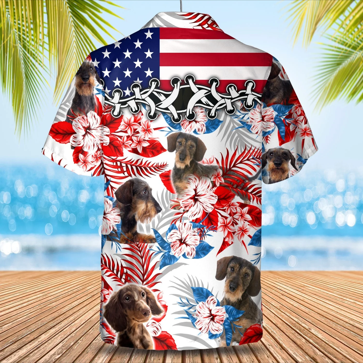 Wirehair Dachshund Trendy Hawaiian Shirt Gift For Summer, Summer Aloha Shirt, Trendy Hawaiian Shirt For Men And Women