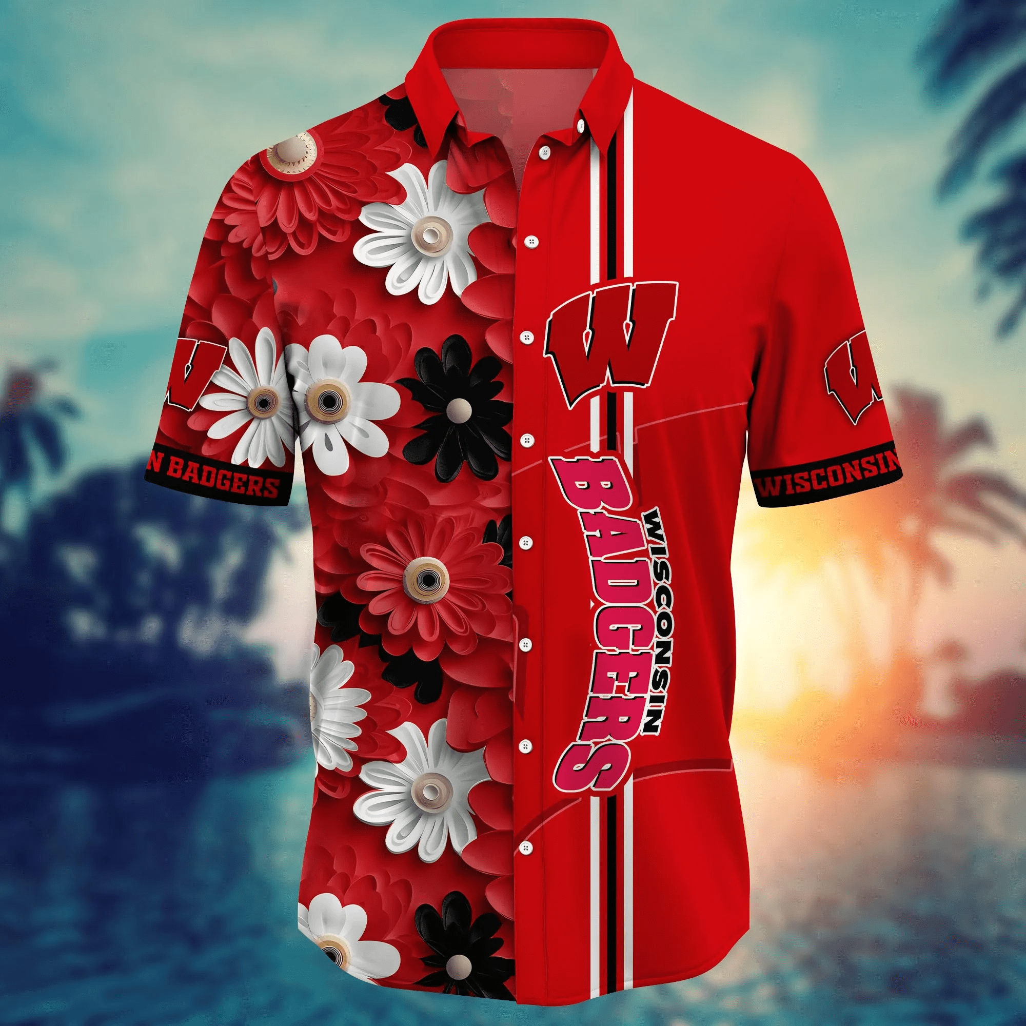 Wisconsin Badgers NCAA Hawaiian Shirt Beach Season Aloha Shirt