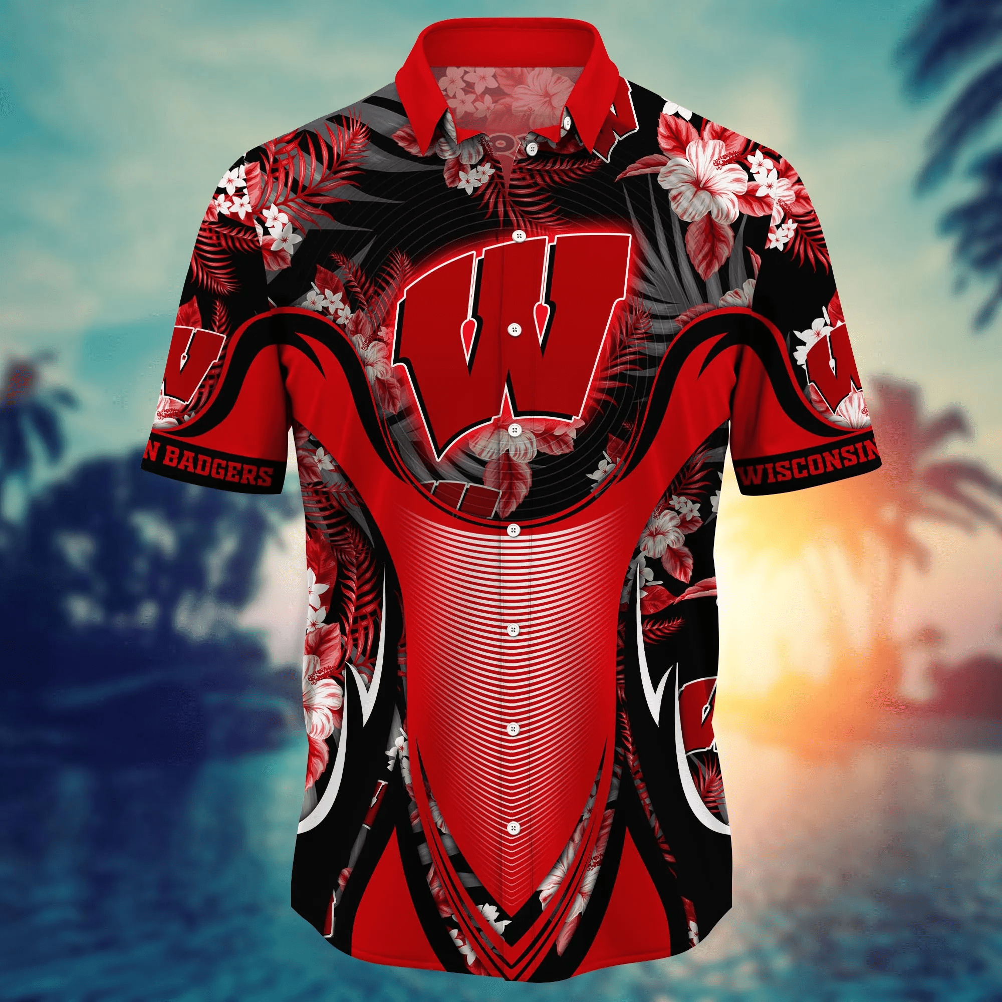 Wisconsin Badgers NCAA Hawaiian Shirt Break Aloha Shirt