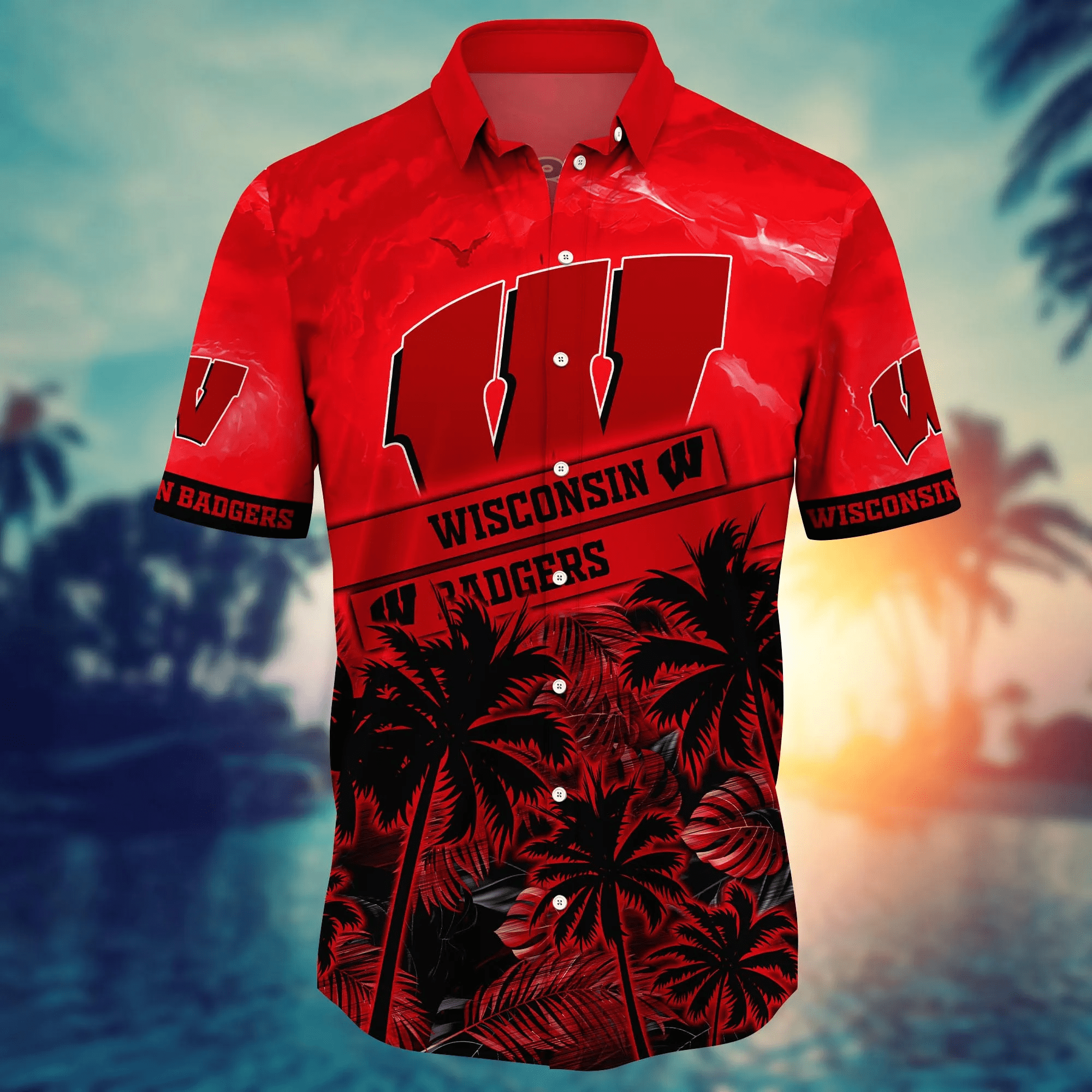 Wisconsin Badgers NCAA Hawaiian Shirt Heatwave Aloha Shirt