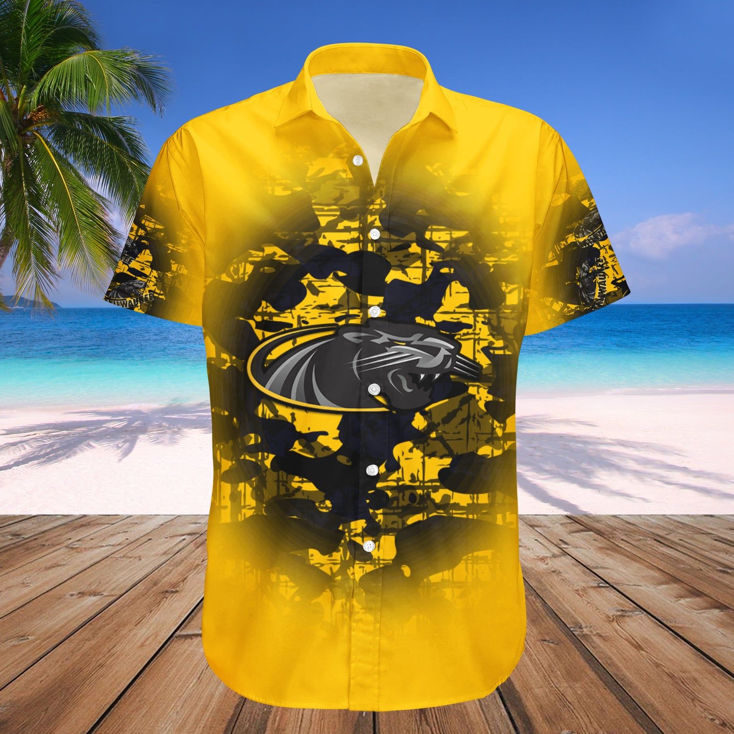 Wisconsin-Milwaukee Panthers Hawaii Shirt Set Camouflage Vintage – NCAA