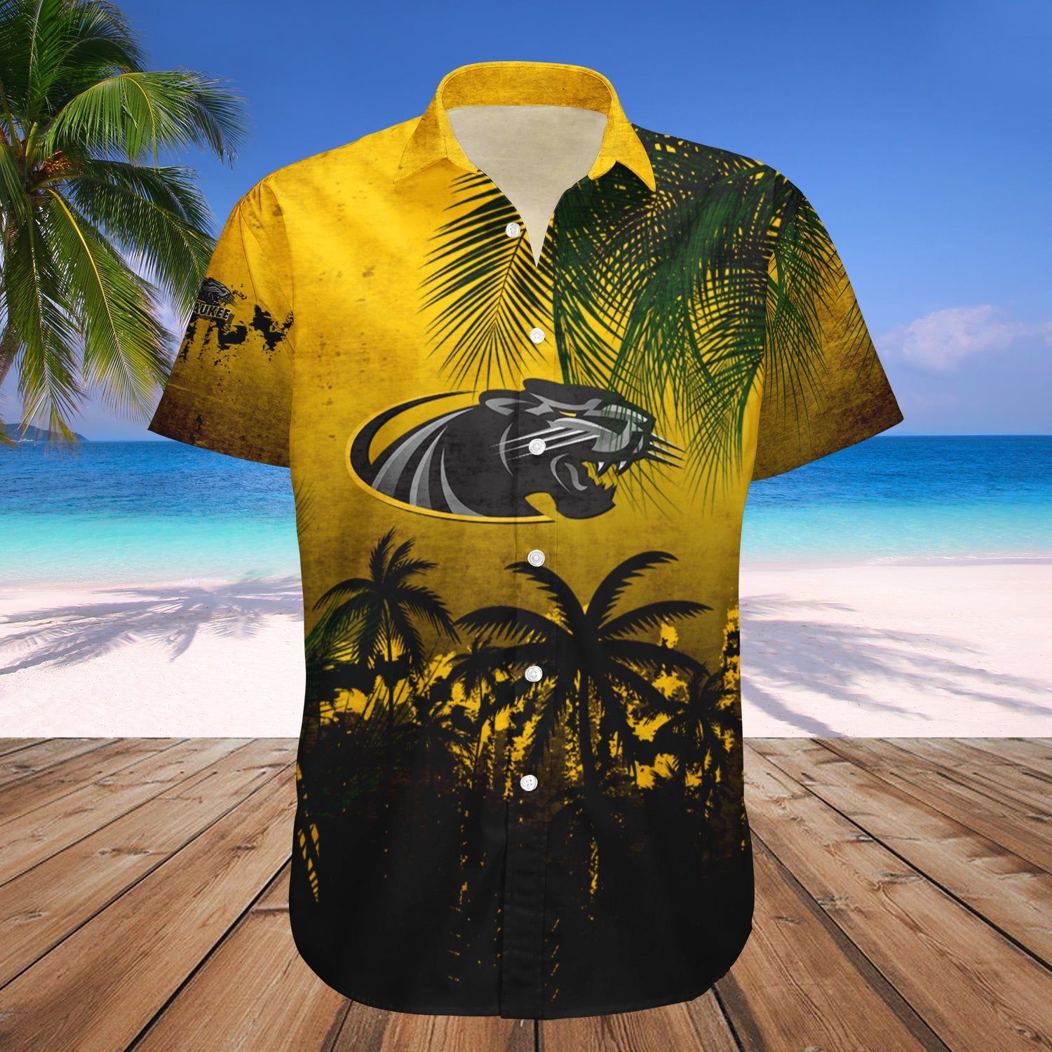 Wisconsin-Milwaukee Panthers Hawaii Shirt Set Coconut Tree Tropical Grunge – NCAA