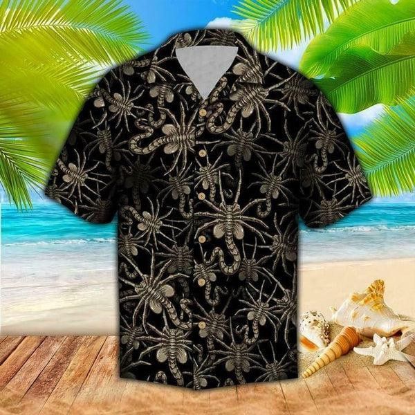 Wish Alien Face Hugger Hawaiian Shirt For